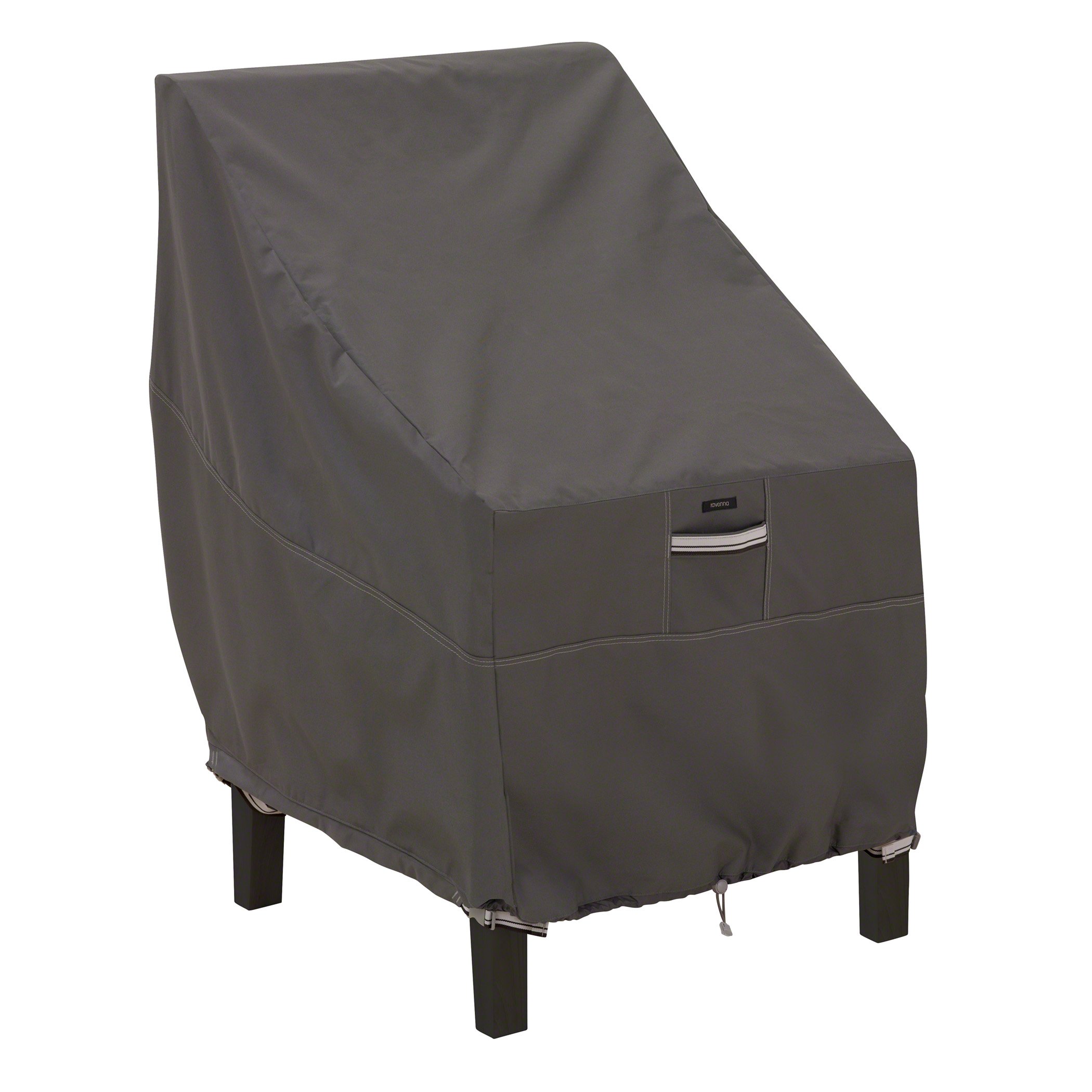 Classic Accessories Ravenna Water-Resistant 25.5 Inch High Back Patio Chair Cover - Durable Outdoor Chair Covers for Garden, Deck, and Poolside Use