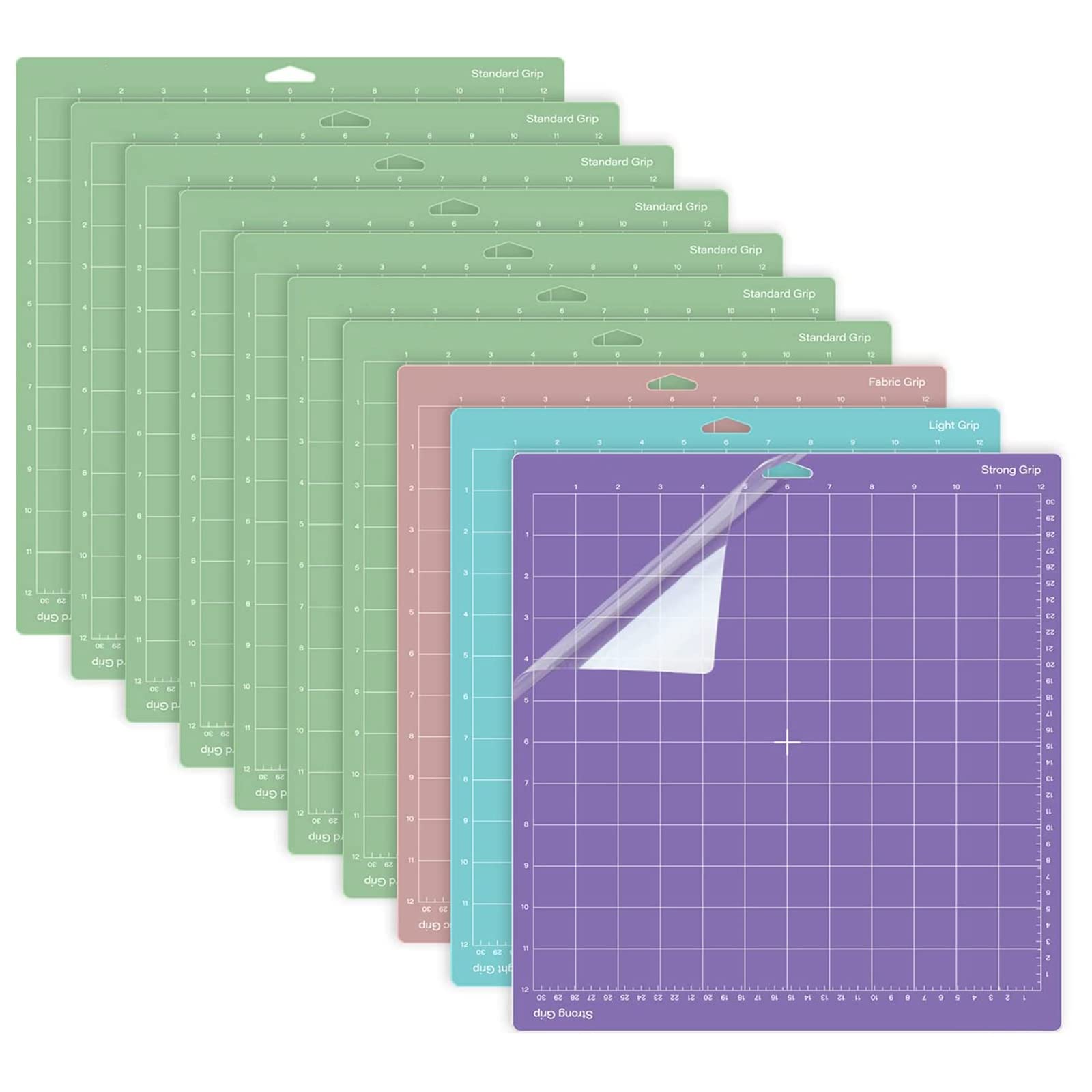 12x12 Inch Self-Healing Cutting Mat 10-Pack - Compatible with Cricut Maker, Explore Air Series - Multi-Surface Adhesive Craft Mats for Vinyl, Paper, Fabric - Perfect for DIY Projects, Scrapbooking & Crafting Accessories