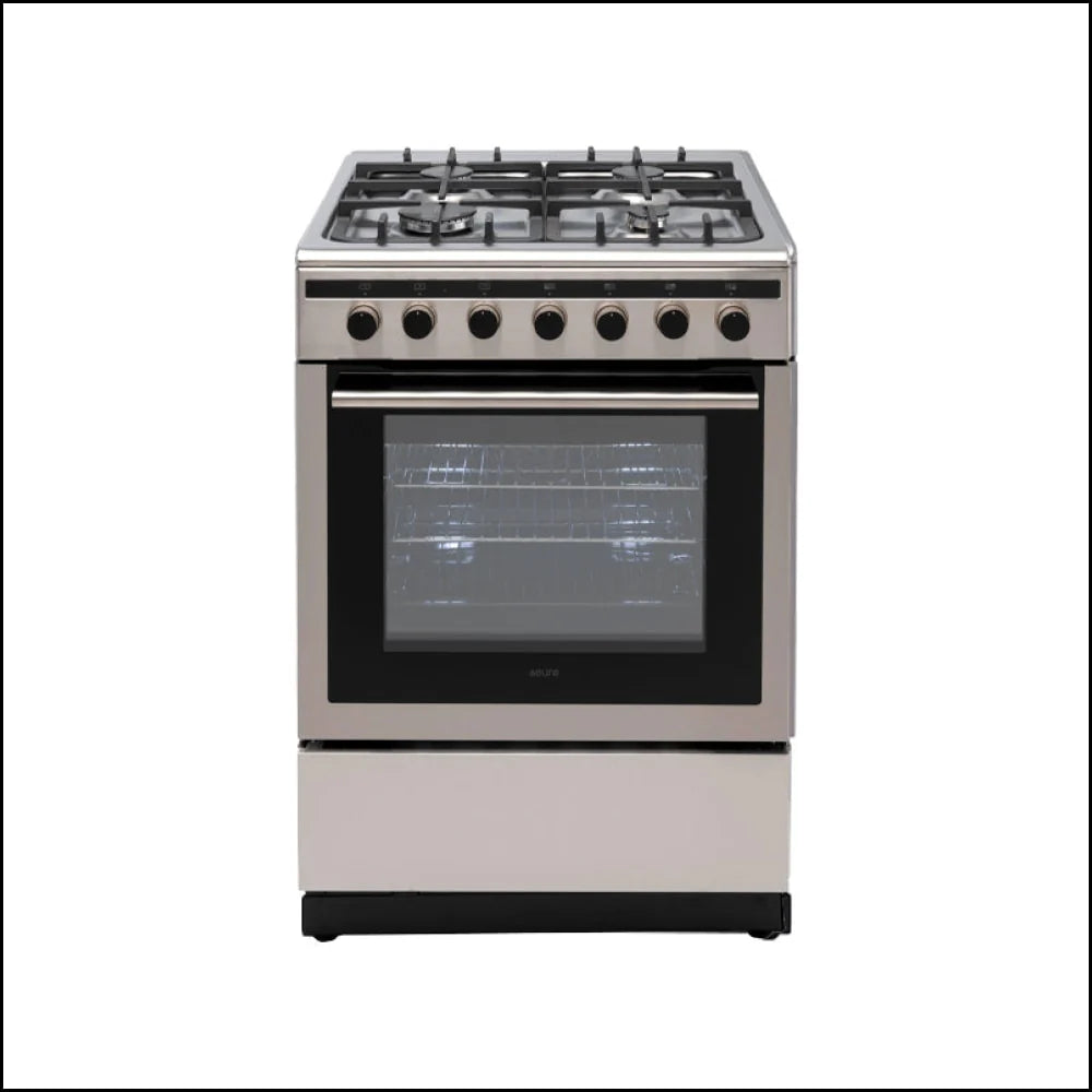 Brand New Euro 60cm EV600DFSX Dual Fuel Free Standing Oven with 3 Years Warranty - Perfect for Home Kitchens, Professional Chefs & Baking Enthusiasts