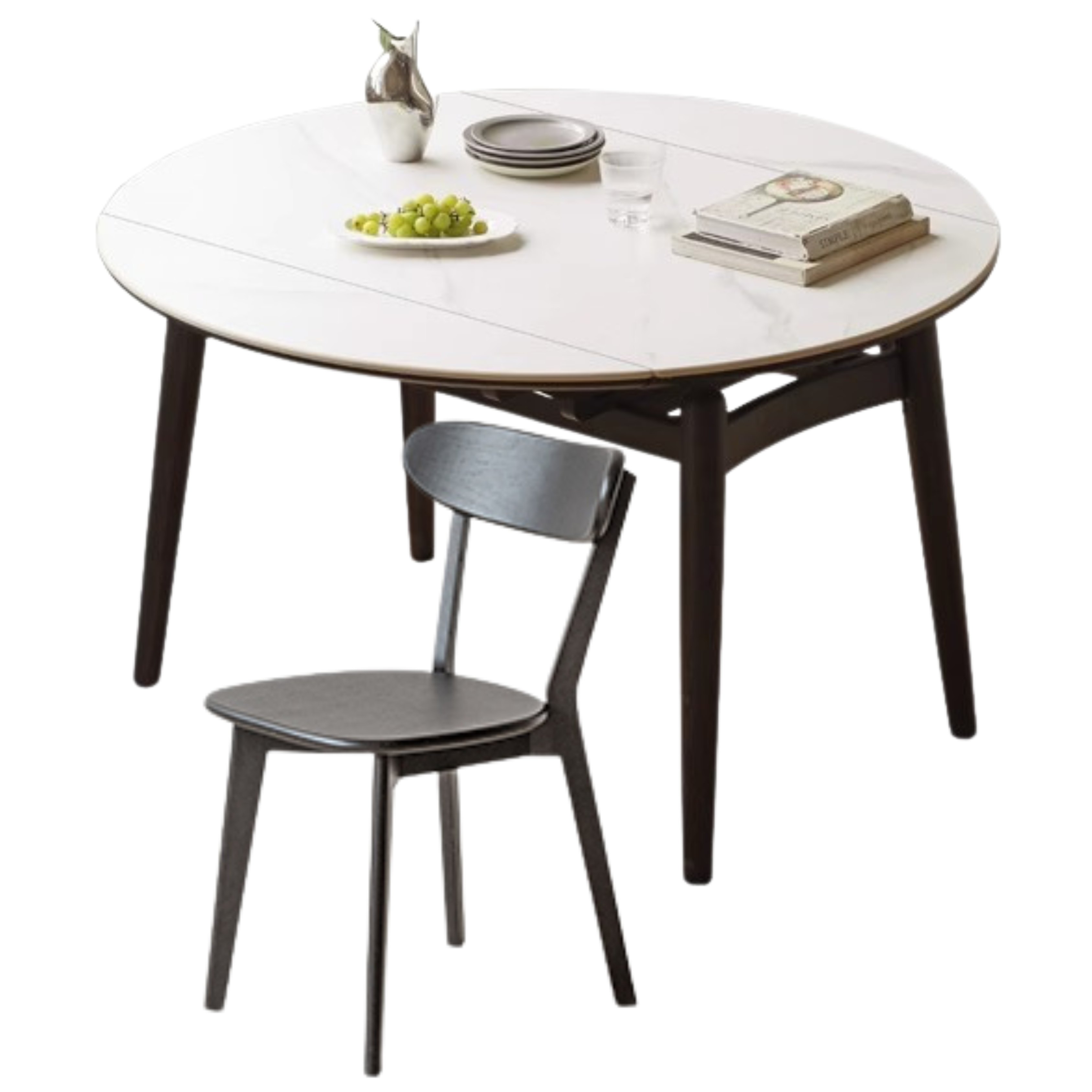 Oak Solid Wood Extendable Dining Table - Light Luxury Rock Design for Modern Home & Entertaining | Perfect for Small Spaces & Dinner Parties