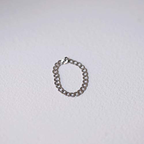 14K Solid Gold Cuban Chain Ring for Women & Men - Durable 14K Gold Flat Chain Link Ring - Elegant Eternity Cuban Ring for Everyday Wear, Gifts & Special Occasions