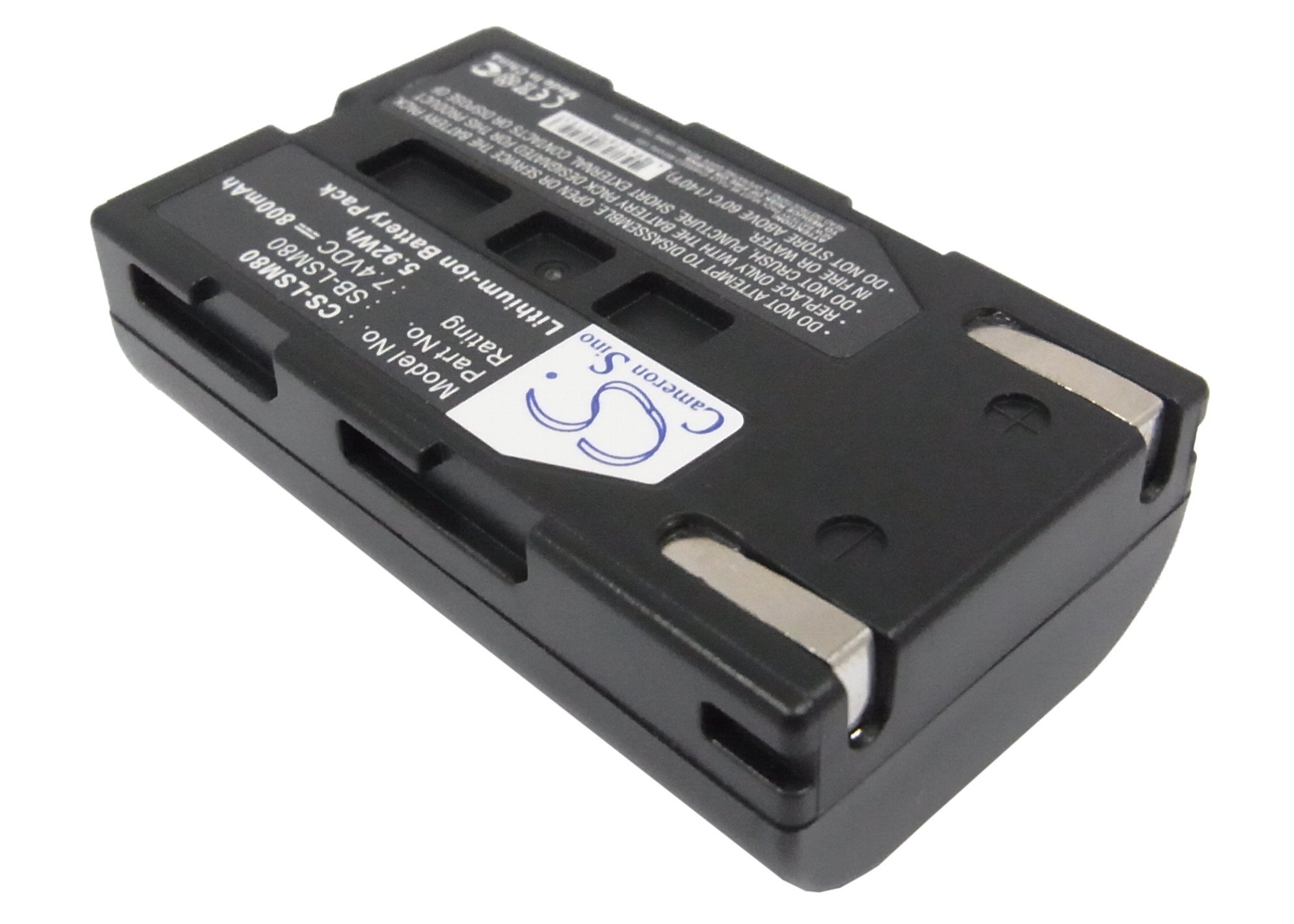 Samsung SB-LSM80 Battery Replacement - 7.4V Compatible with SC-D173(U), SC-D263, SC-D351, SC-D353, SC-D362, SC-D363, SC-D364, SC-D365, SC-D366, SC-D371, SC-D372, SC-D375(H) - Perfect for Samsung Camcorders & Digital Cameras