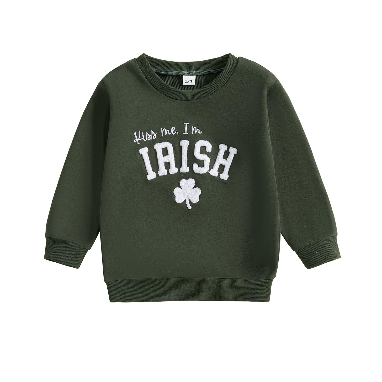 St. Patrick's Day Baby Outfit - Green Crewneck Sweatshirt & Long Sleeve Shirt for Boys & Girls | Spring Holiday Clothes | Perfect for Family Photos & Irish Celebrations