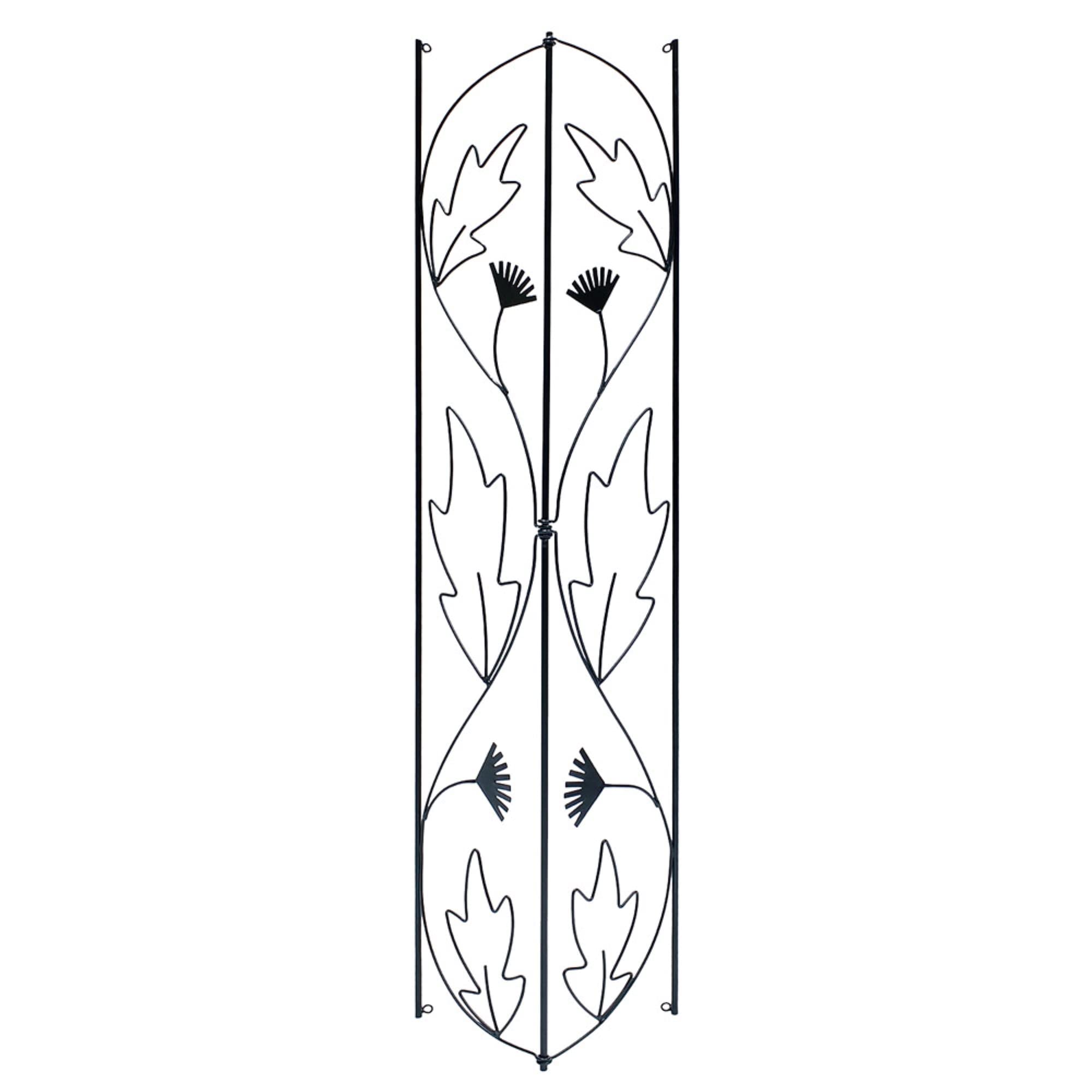 Black Downspout Trellis for Garden - Durable Metal Vine Support for Climbing Plants, Flowers & Vegetables - Perfect for Outdoor Decor, Fence & Wall Enhancement