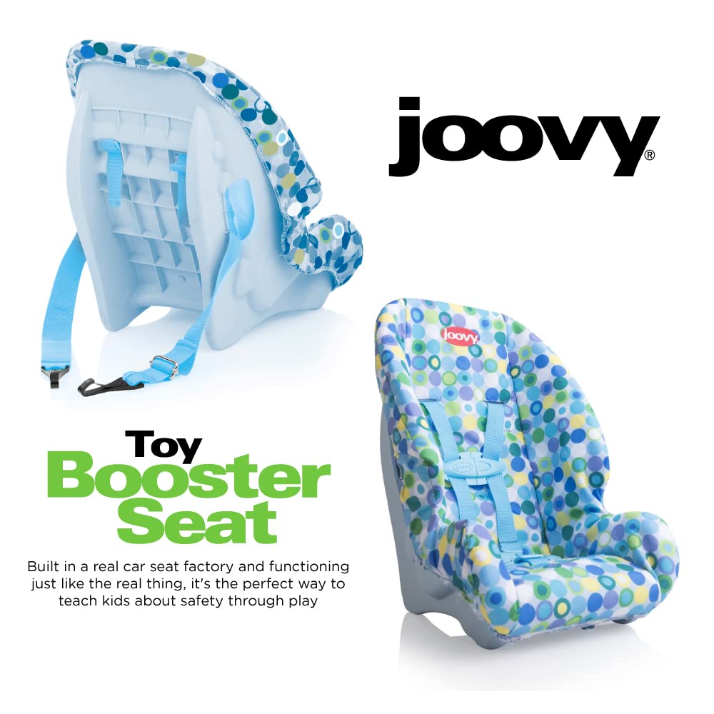 Joovy Toy Booster Car Seat for Toddlers - Safe & Comfortable Blue Booster Seat for Kids Travel, Dining & Road Trips