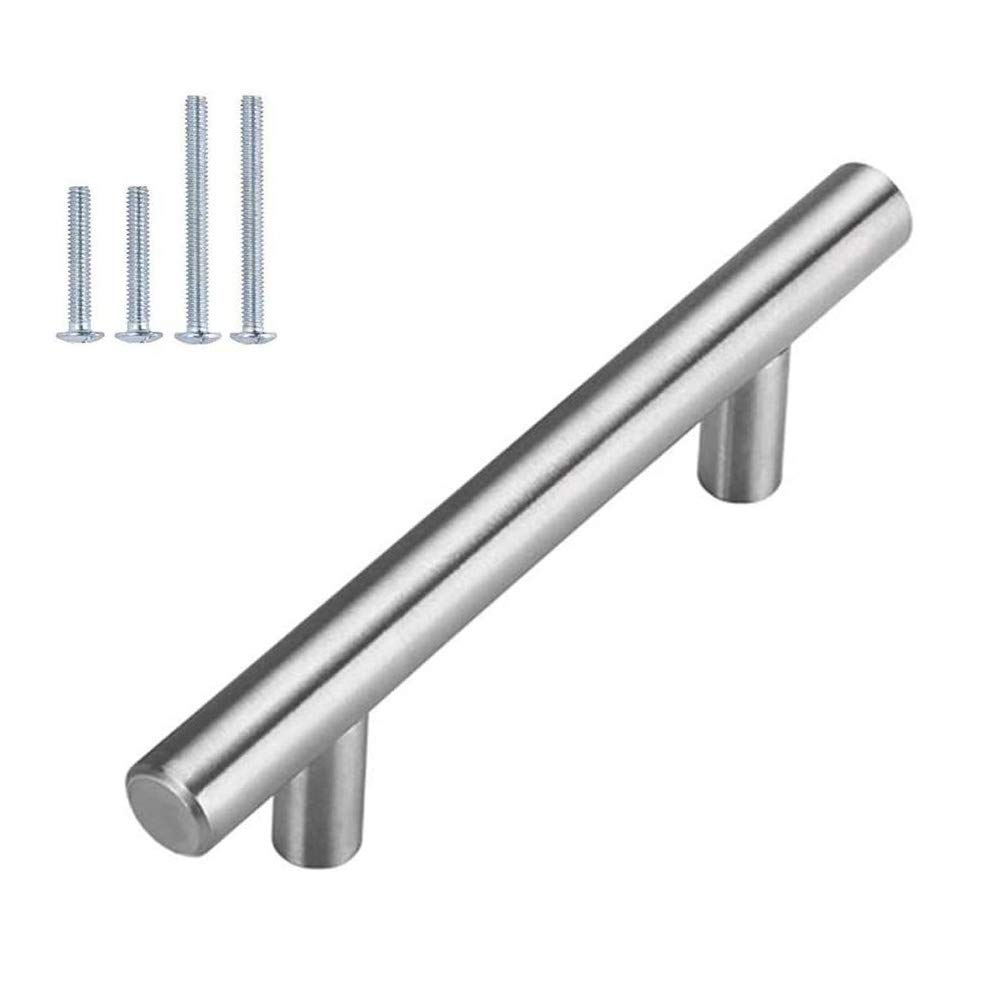 25 Pack Brushed Nickel Cabinet Pulls - 3 Inch (76mm) Hole Center Kitchen Cabinet Handles & Drawer Pulls - HD201SN Durable Hardware for Kitchen Cabinets, Bathroom Vanities & Furniture Upgrades