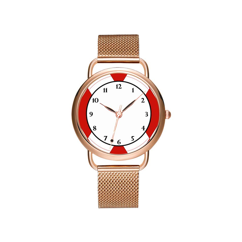 Luxury Women's Watch Ultra-Thin Waterproof Quartz with Mesh Belt for Christmas Gift