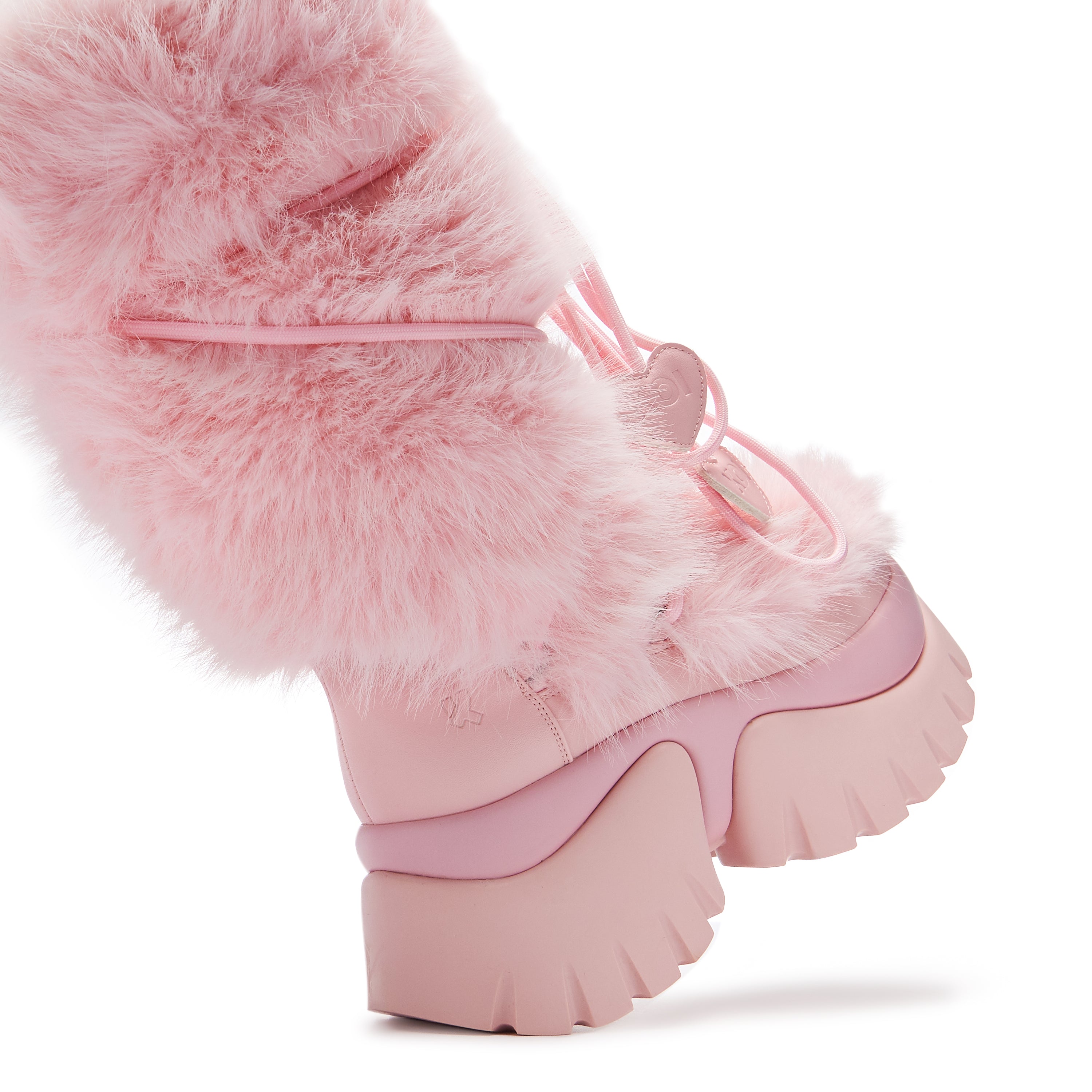 Cute Kawaii Sasquatch Fluffy Winter Snow Boots for Women - Warm Pink Fuzzy Booties for Cold Weather, Outdoor Hiking & Casual Fashion