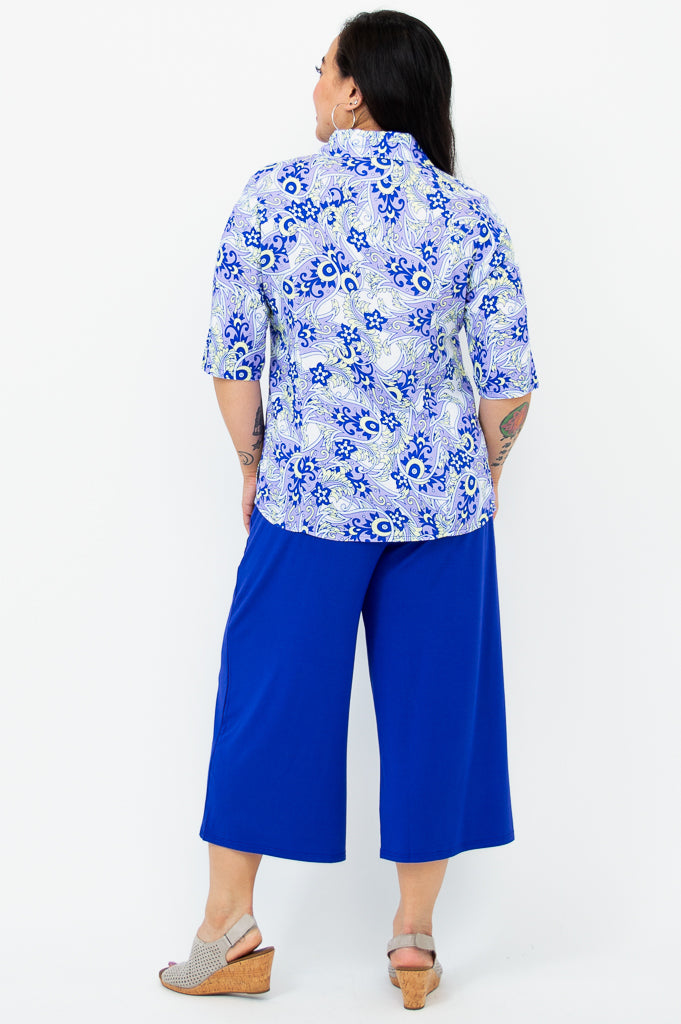 Lorine Blouse - Dazzle Linen Bamboo Women's Top for Casual Wear & Summer Outfits