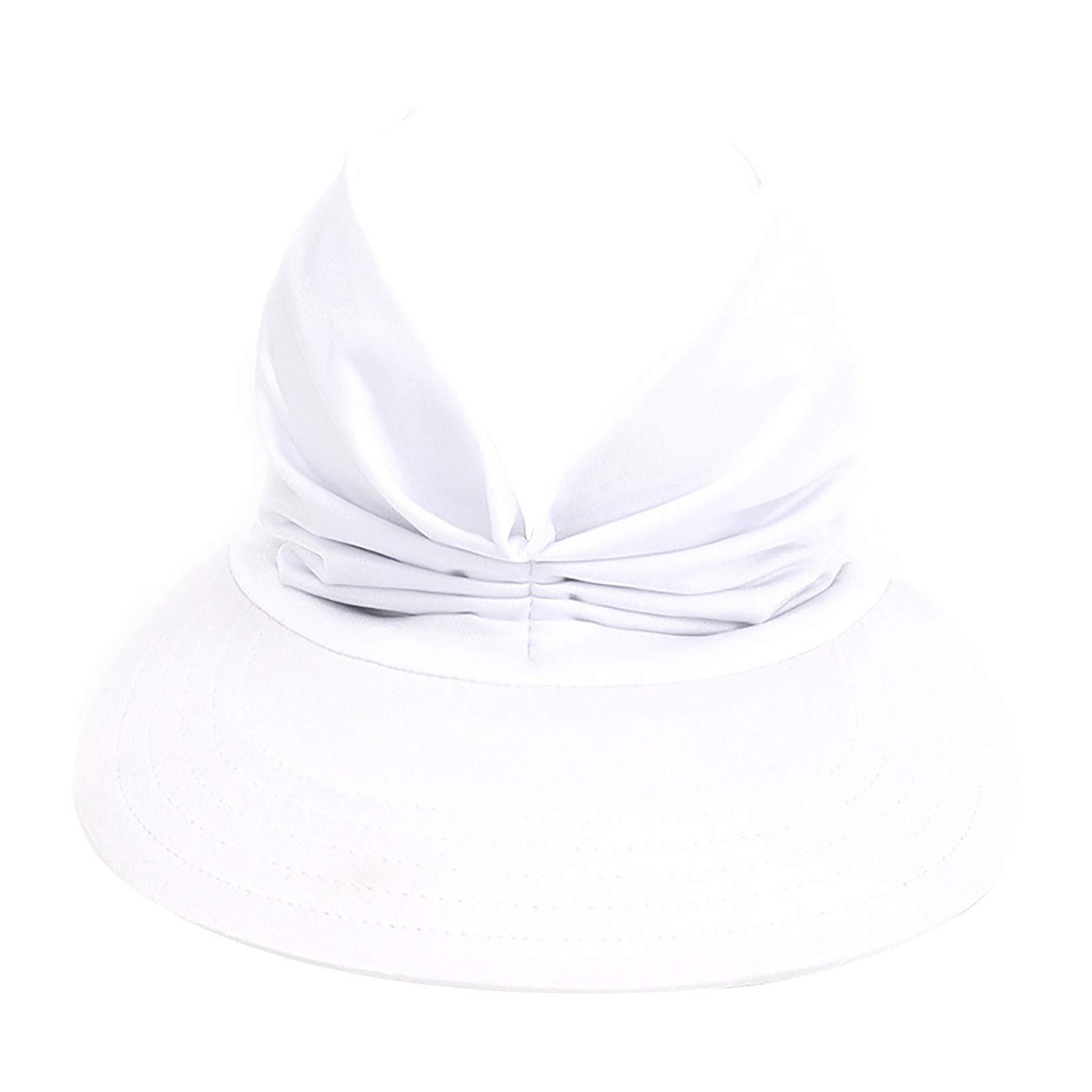 Women's Summer Sun Hat with Hollow Top - Breathable UV Protection Visor Cap for Outdoor Activities, Beach, Golf, and Travel