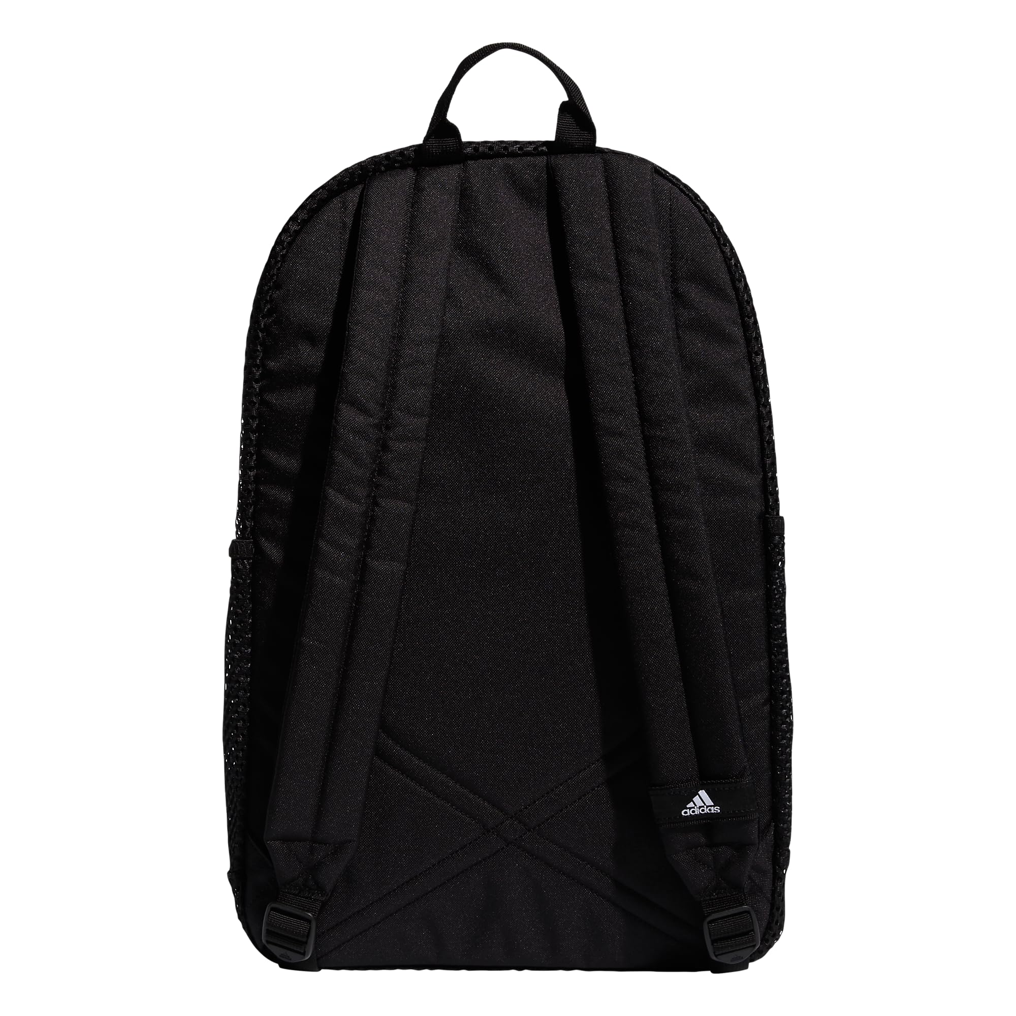 Adidas Hermosa Mesh Backpack - Transparent Clear Festival Bag for Women & Men, Black/White/2.0 One Size - Perfect for Raves, Concerts, Beach & Travel