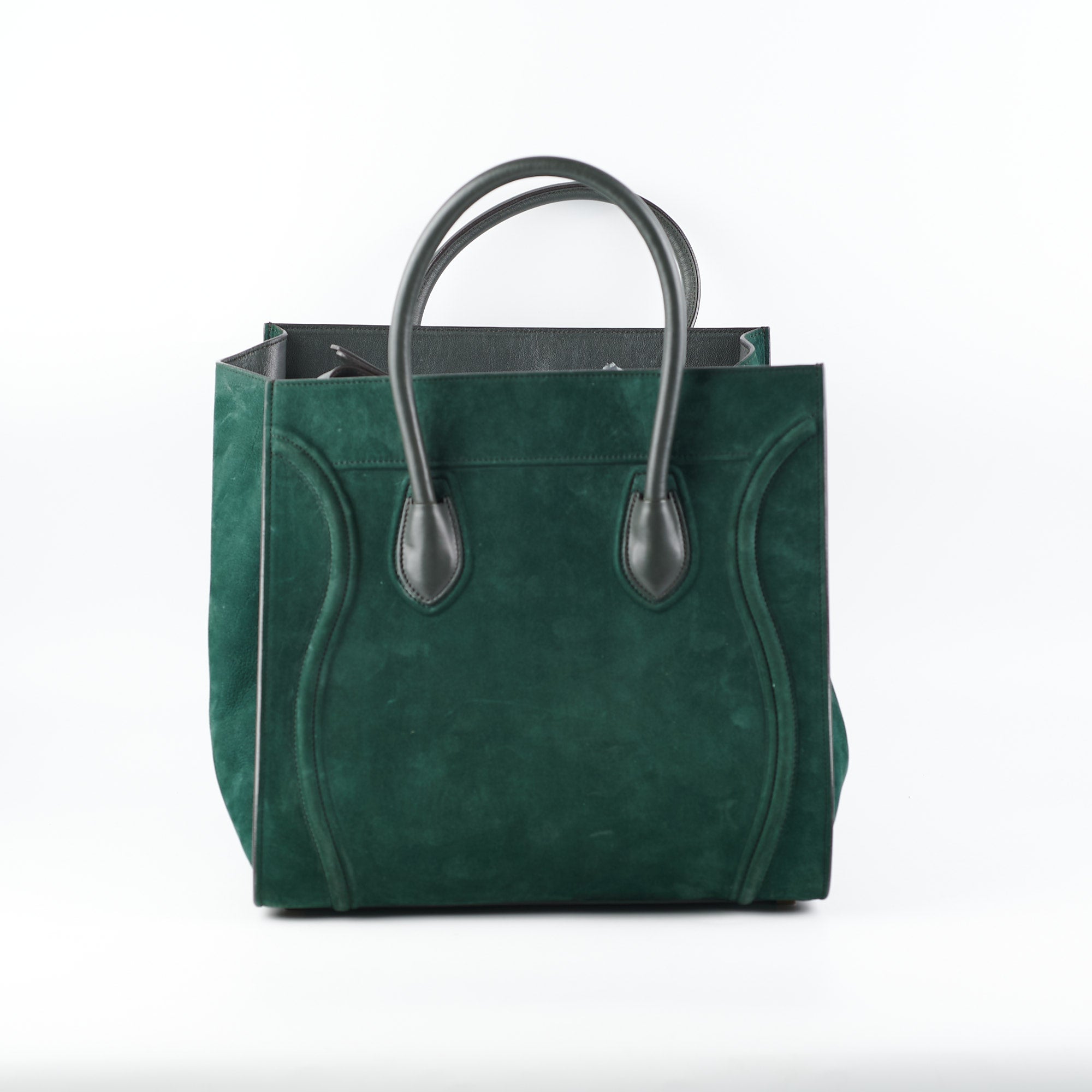Celine Mini Luggage Bag in Green | Genuine Leather Crossbody Handbag for Women | Perfect for Travel, Work & Everyday Use