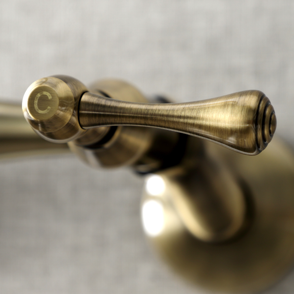 Stainless Steel Lever Handle Wall Mount Kitchen Faucet with Adjustable Centers - Perfect for Modern Farmhouse, RV, and Tiny Home Sinks