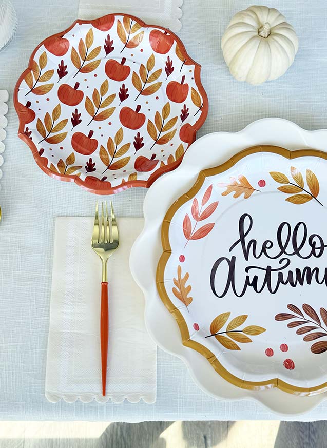 Hello Autumn Table Setting - Elegant Fall Table Decor for Thanksgiving & Dinner Parties | Perfect for Seasonal Home Decor & Holiday Gatherings