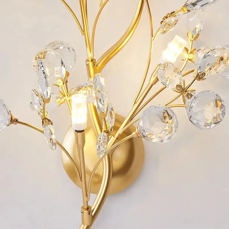 Alessa Gold Branch Wall Light - Elegant Brass Sconce for Living Room, Bedroom, or Hallway Decor - Perfect for Ambient Lighting and Stylish Home Interior Design