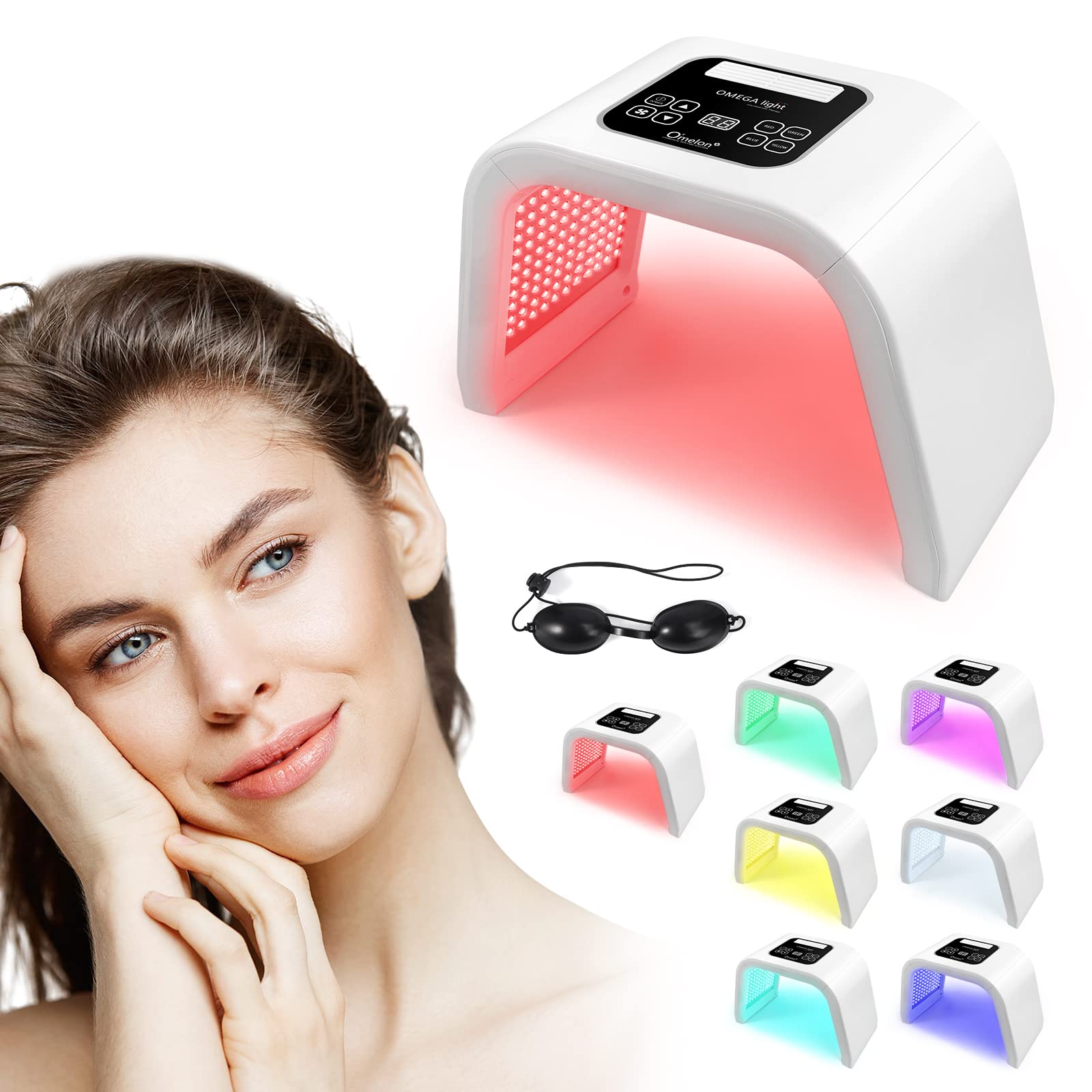 Deciniee LED Light Therapy Mask - 7 Color Photon Skin Care Anti-Aging & Wrinkle Reduction Face Mask - Professional & Home Use for Skin Tightening & Rejuvenation - Perfect for Salon Treatments & At-Home Skincare Routine