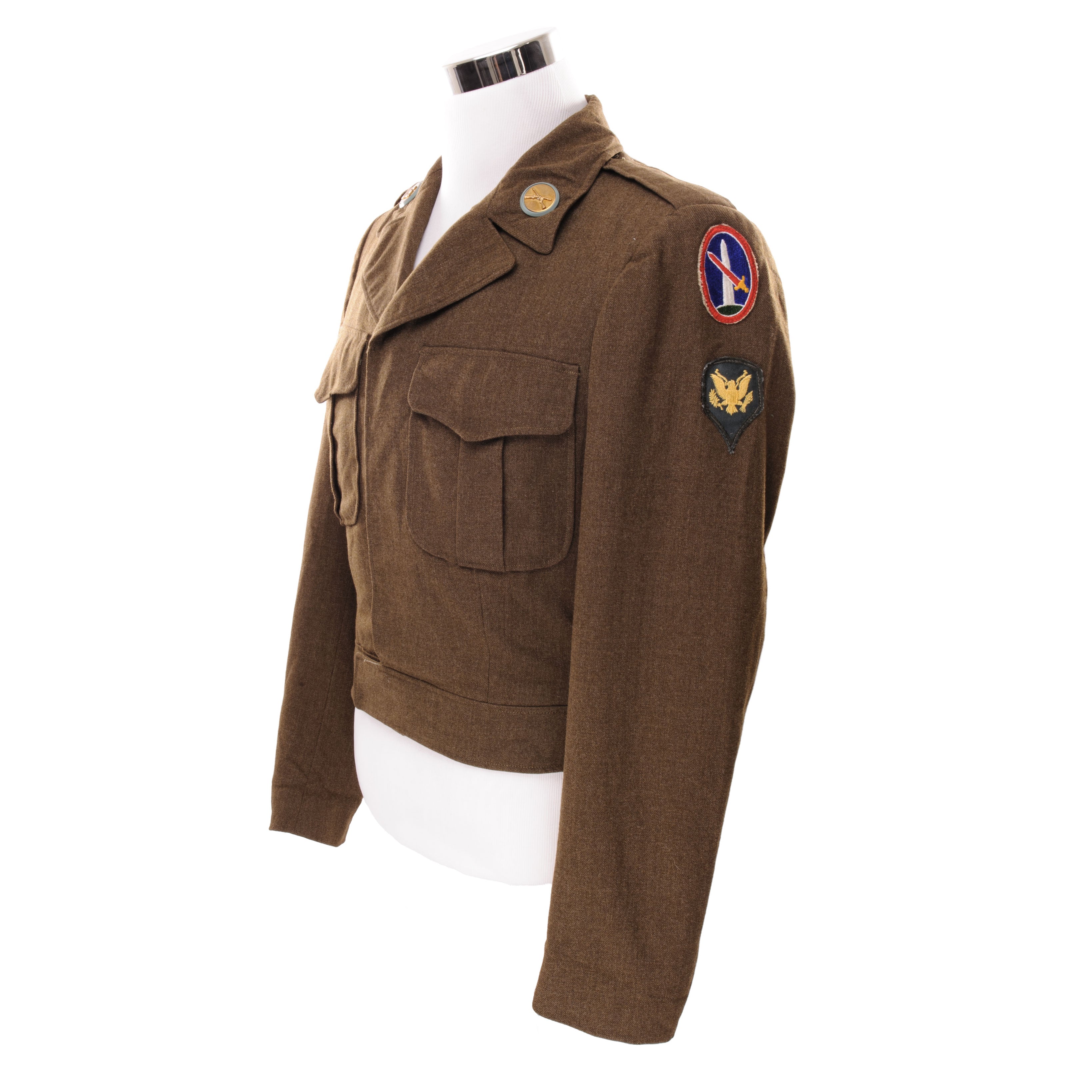 Vintage US Army Officer Dress Ike Jacket 1953 Korean War - Size 38L - Military Uniform for Reenactment, Collecting & Historical Display