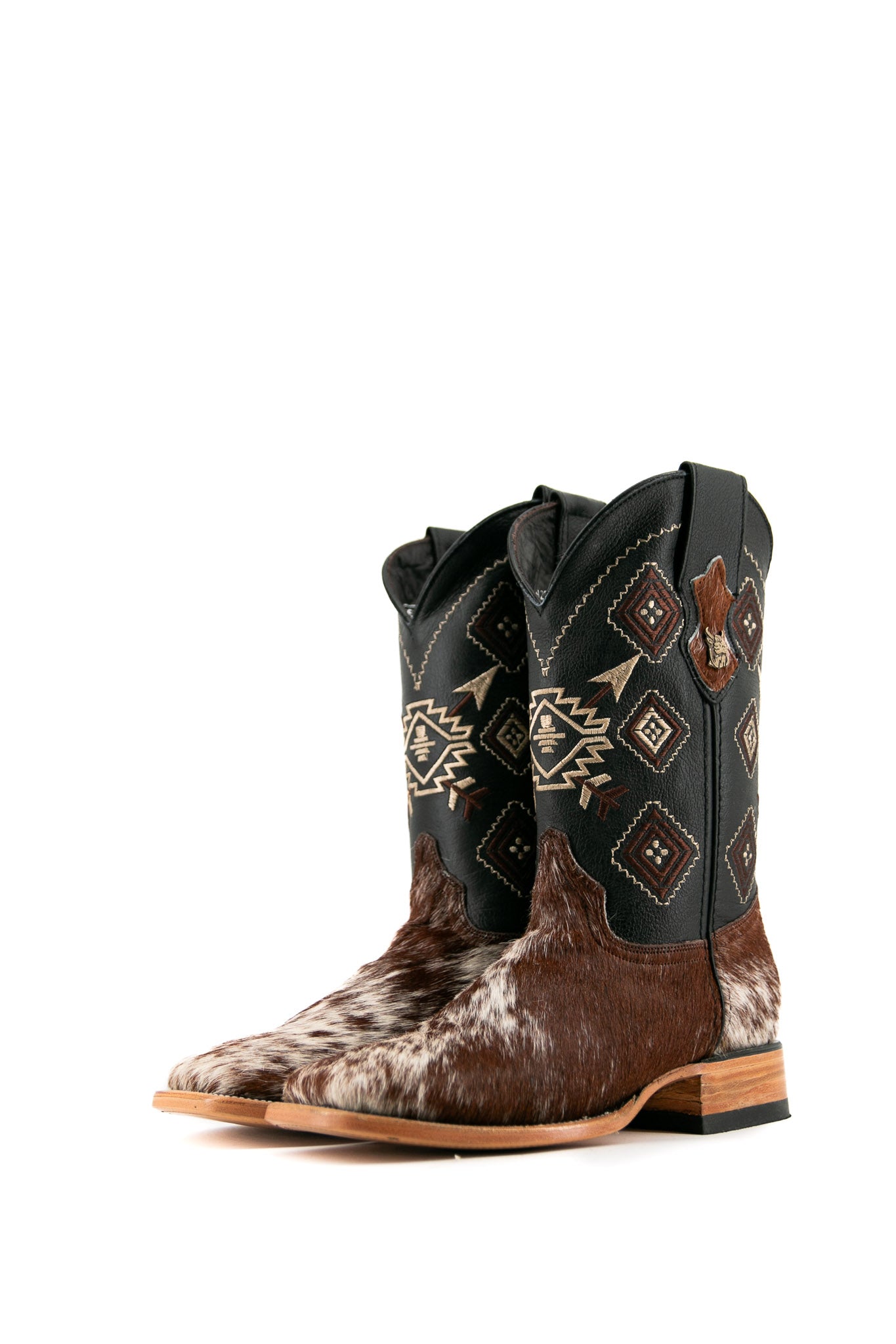 Authentic Men's Cowhide Square Toe Cowboy Boots - Size 7 (JM7) - Western Style, Durable & Comfortable for Rodeo, Country Dancing & Outdoor Adventures