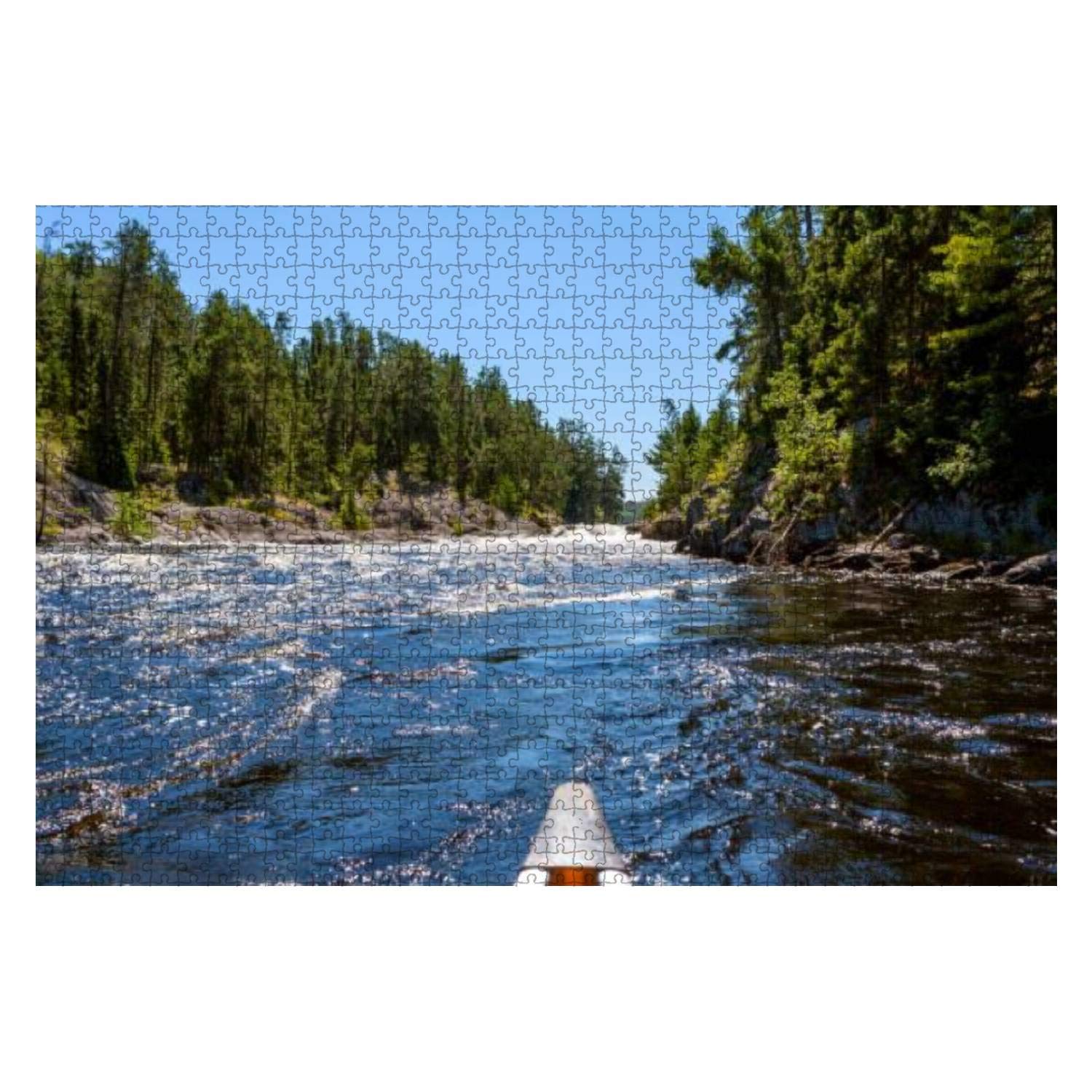 1000-Piece Canoe Adventure Jigsaw Puzzle - Quetico Provincial Park & Boundary Waters Scenic Landscape - Wooden Puzzle for Adults & Kids - Educational Toy, Home Decor, Family Game Night Activity