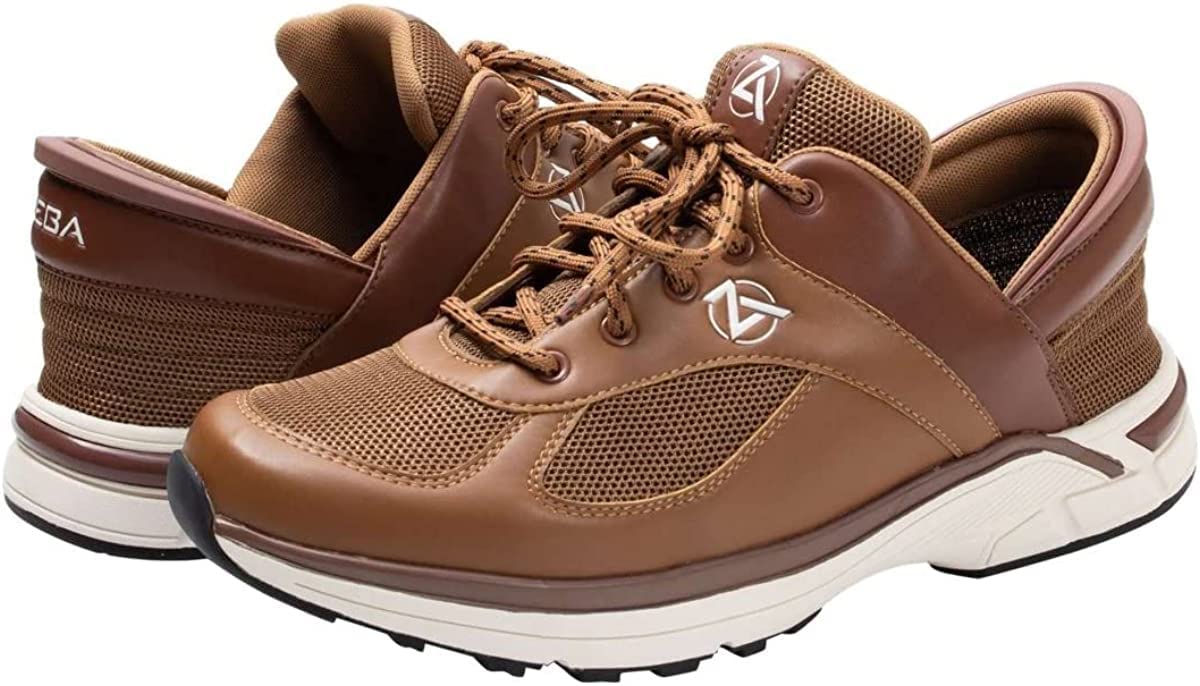 ZEBA Men's Hands-Free Slip-On Walking Shoes - Lightweight Comfortable Sneakers for Walking, Travel & Daily Wear - Perfect for Commuting, Running Errands & Casual Outings