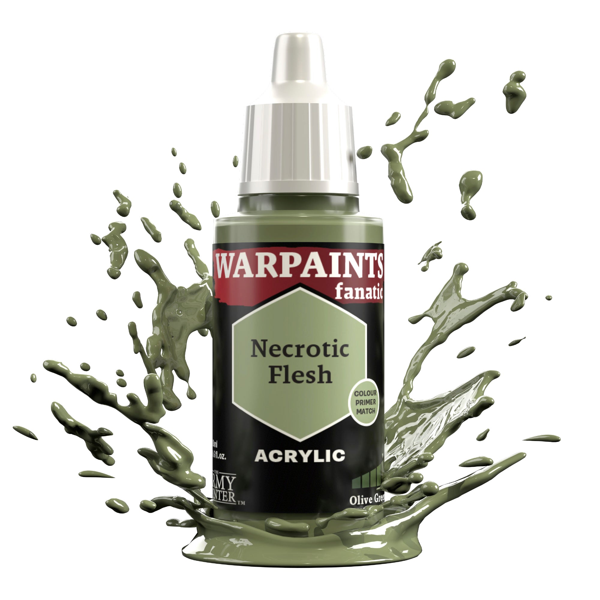 Warpaints Fanatic: Necrotic Flesh - Premium Miniature Paint Set for Warhammer & Tabletop Gaming - Perfect for Zombie, Horror & Dark Fantasy Models