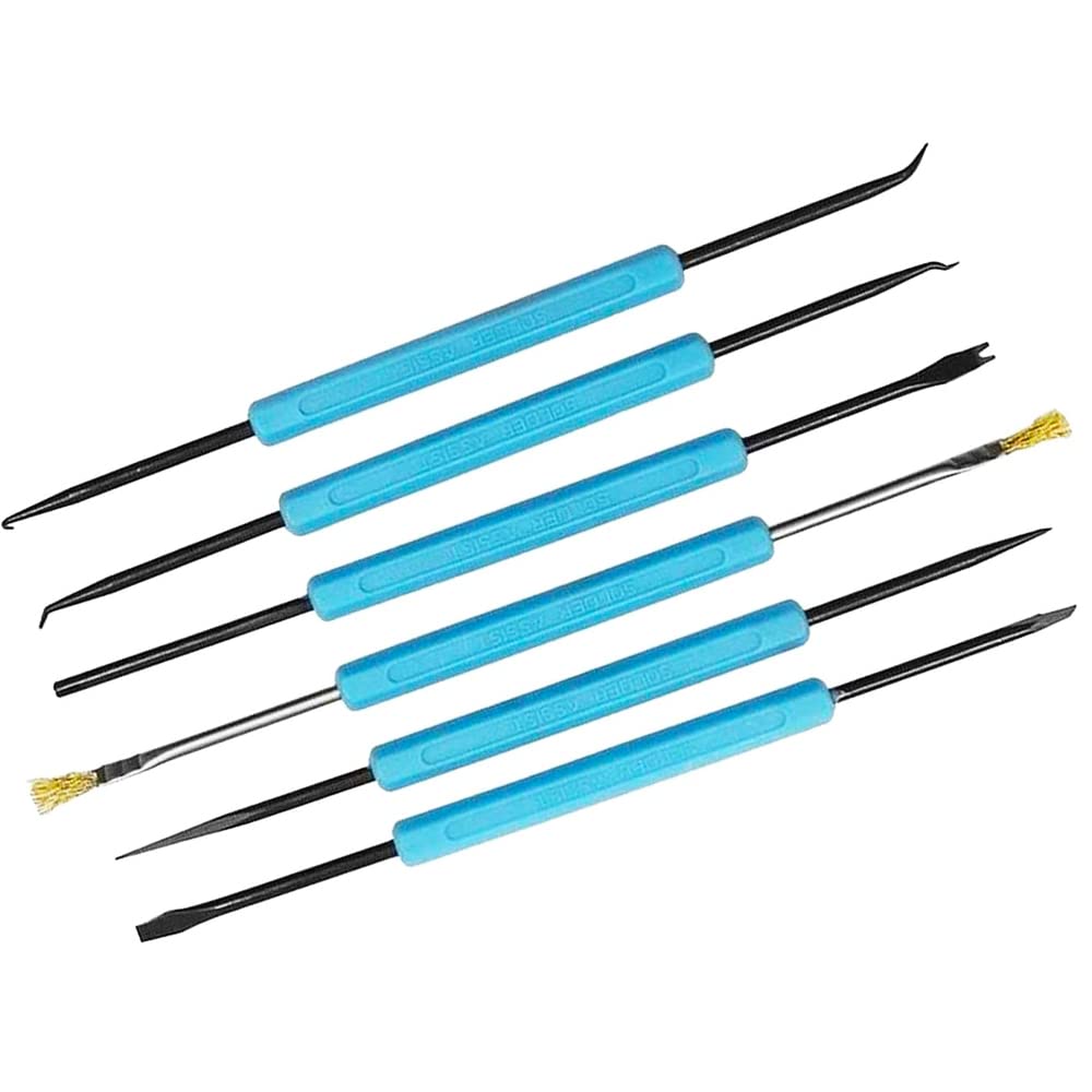 Utoolmart 6-in-1 Double Sided Soldering Assist Tool Kit - Electronic Component Welding & Grinding Accessories for PCB Repair, DIY Projects, and Electronics Maintenance (Perfect for Hobbyists and Professionals)