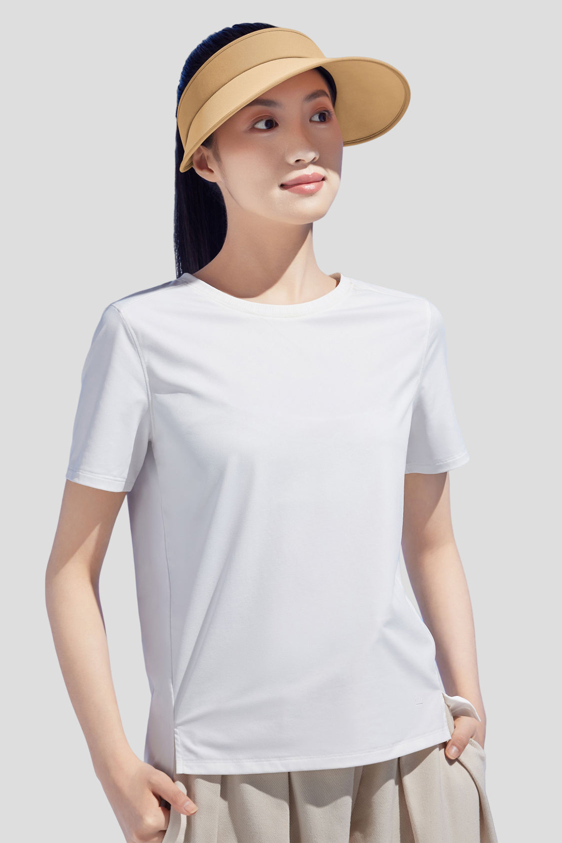Guji Wide Brim Women's Sun Visor Hat UPF50+ for Outdoor Activities - Beach, Golf, Hiking & Gardening (BM569)