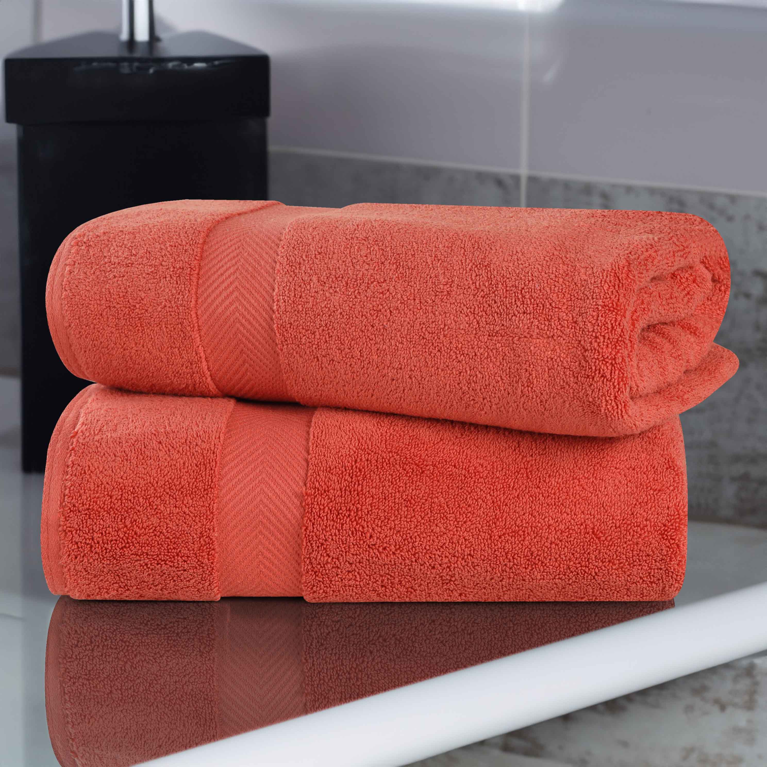 Premium Cotton Zero Twist 2-Piece Bath Sheet Towel Set - Ultra Soft & Absorbent for Spa, Bathroom & Beach Use