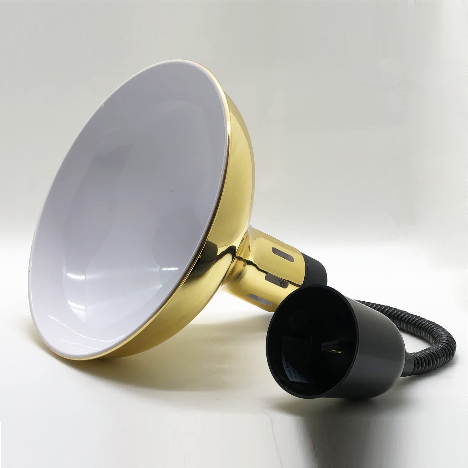 250W Infrared Food Warmer Heat Lamp with Retractable Cord - 29cm Gold Hanging Heating Light for Restaurants, Buffets & Catering - Keep Pizzas, Fried Chicken & Dishes Warm Perfectly