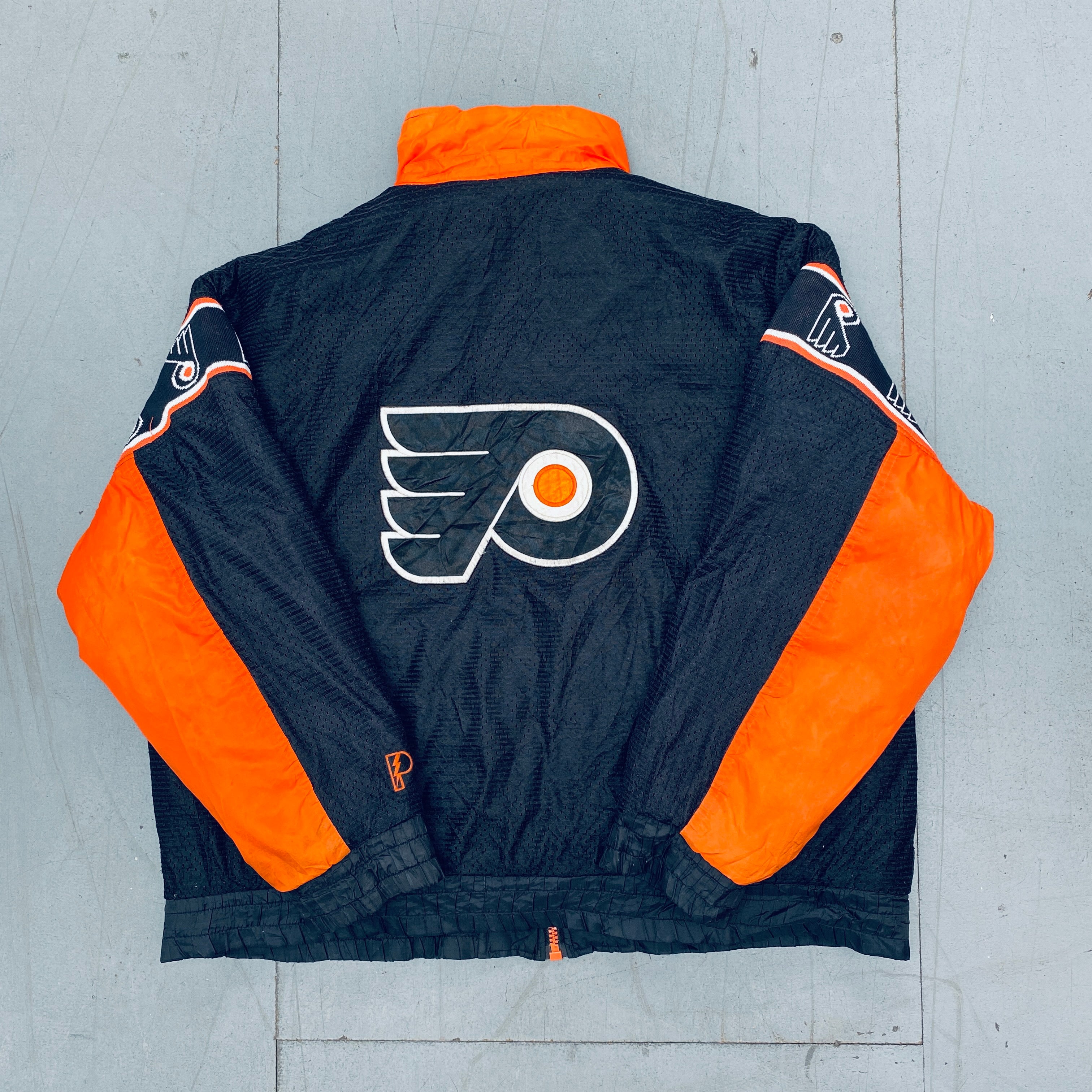 Philadelphia Flyers 1990s Reversible Full-Zip Hockey Jacket - Vintage NHL Fan Gear, XL/XXL - Perfect for Game Day & Retro Sports Fashion