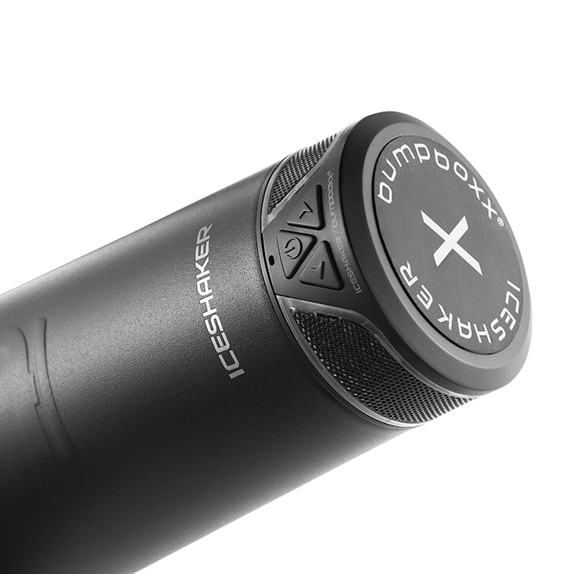 Ice Shaker X Bumpboxx Speaker Bottle - 32oz Insulated Water Bottle with Bluetooth Speaker, Black - Perfect for Gym, Workouts, Outdoor Adventures & Travel