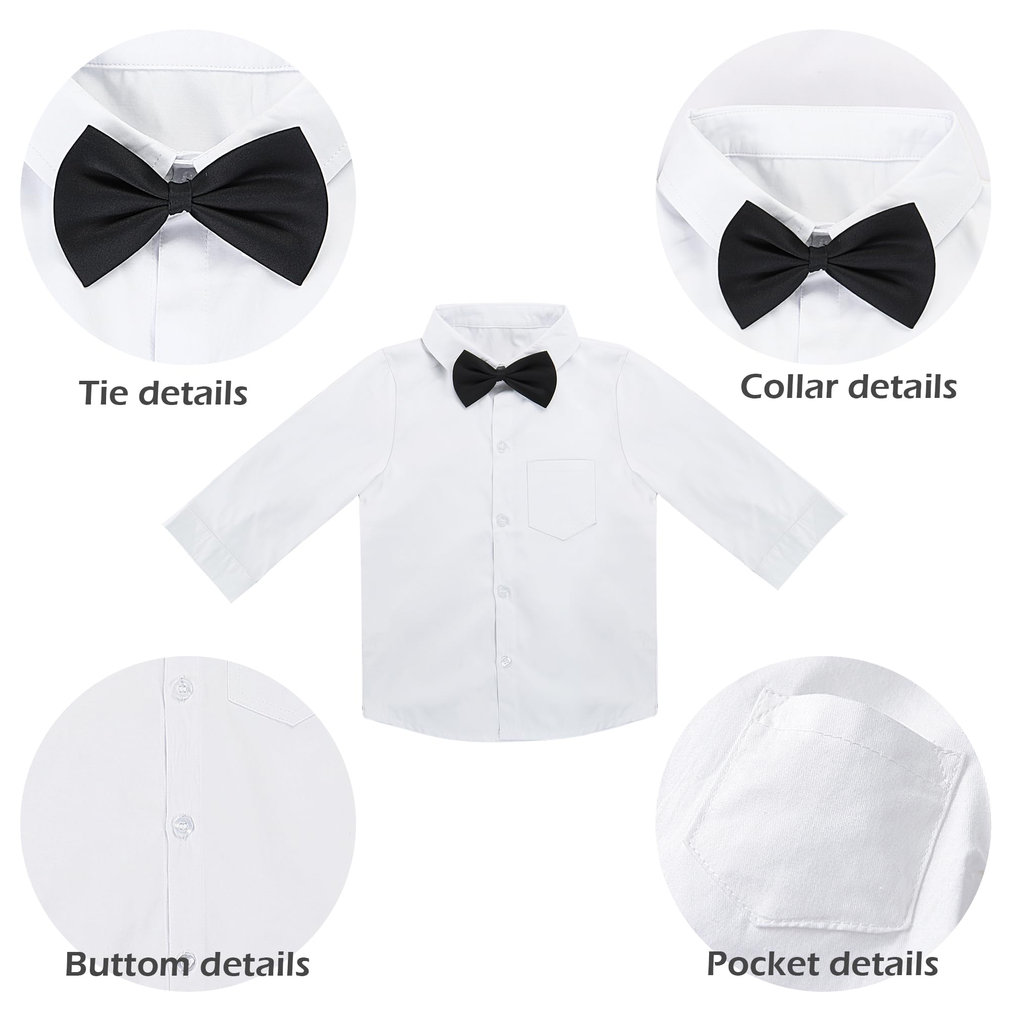 Baby Boy Tuxedo Outfit - Formal Infant Suit for Baptism, Christening & Special Occasions | Toddler Gentleman Dress Clothes for Weddings & Parties