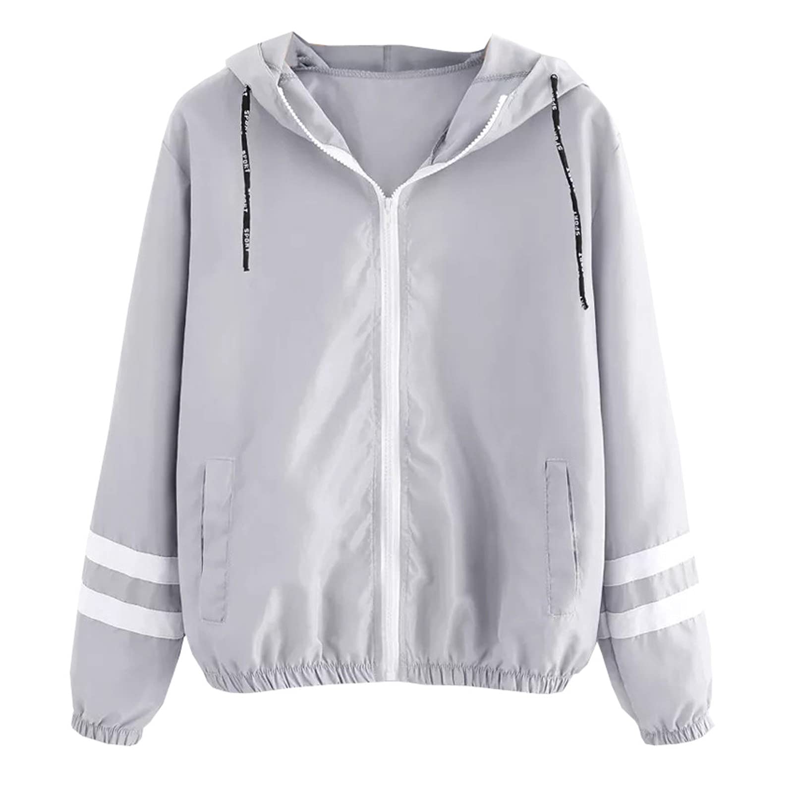 Women's Waterproof Hooded Rain Jacket - Windproof Quick Dry Outdoor Coat with Zipper for Sun Protection | Perfect for Hiking, Travel & Commuting