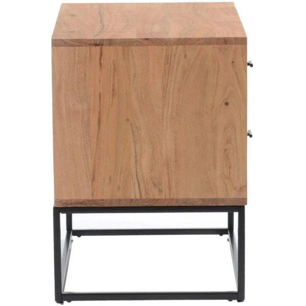 23.5 Inch Natural Wood Nightstand - Modern Bedside Table for Bedroom, Living Room & Guest Room - Stylish Storage with Drawer & Shelf