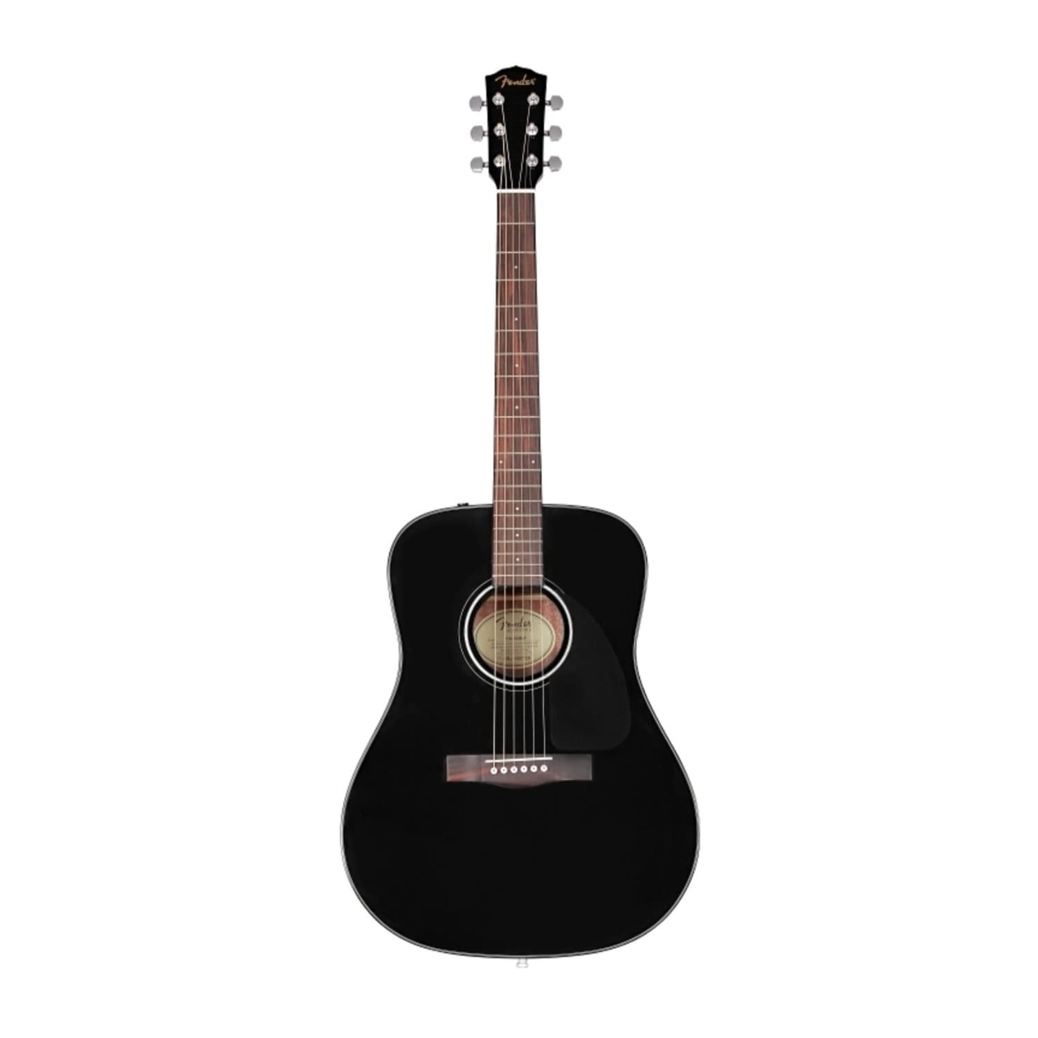 Fender CD-60 Dreadnought V3 Acoustic Guitar - Spruce Top, Walnut Fingerboard, Alloy Steel Strings, Gloss Black Finish with Hard Shell Case | 2-Year Warranty | Perfect for Beginners, Campfire Jams & Stage Performances