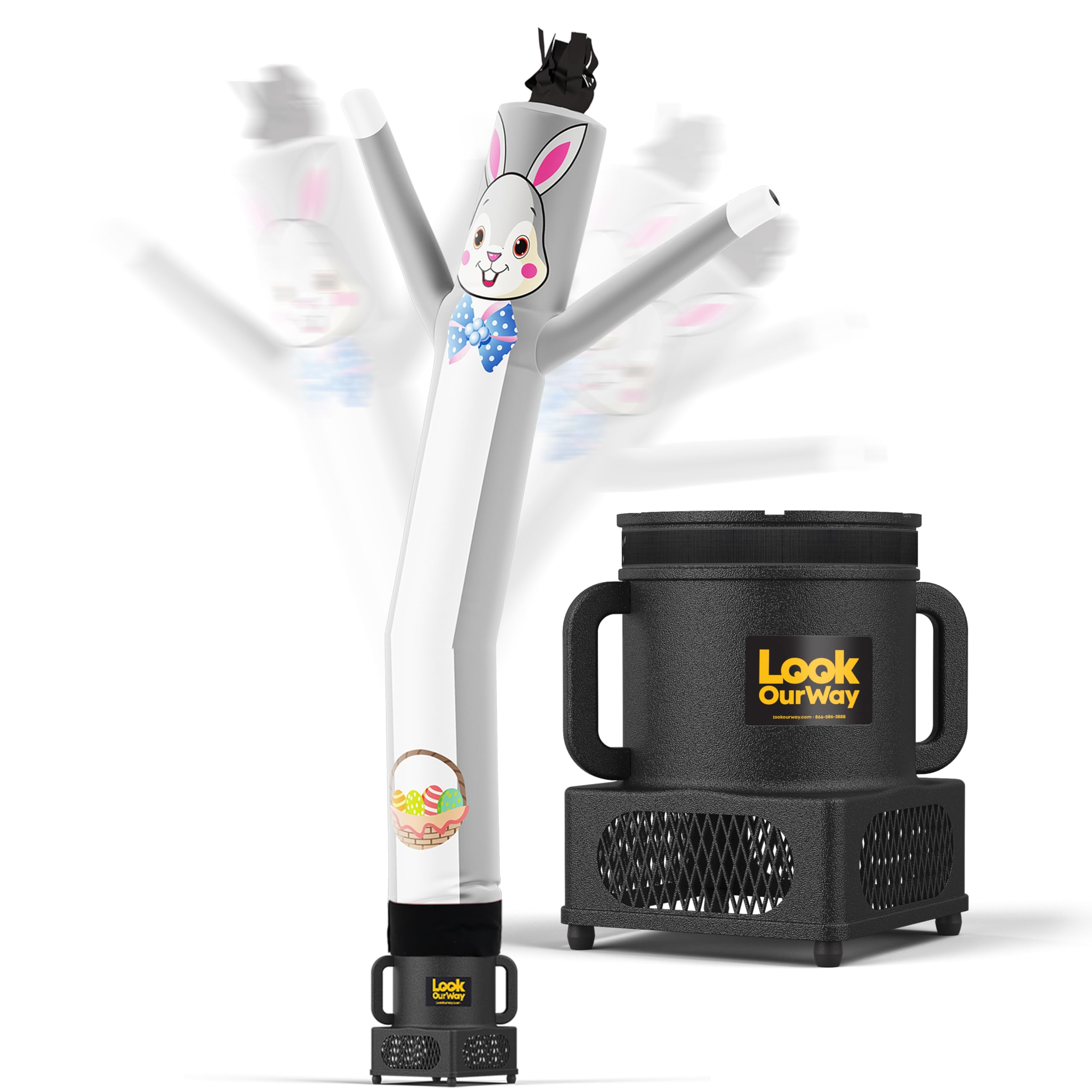 7ft Tall Air Dancers Wacky Waving Inflatable Tube Man with Weather-Resistant Blower - Eye-Catching Business Advertising & Event Decoration for Car Dealerships, Grand Openings, Easter Celebrations & Outdoor Promotions