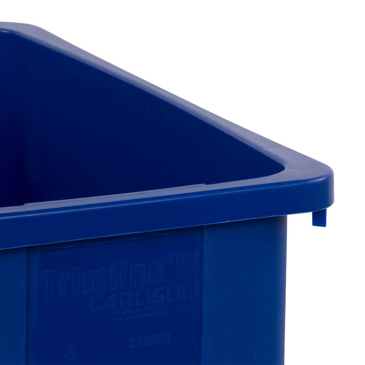Carlisle 342023REC14 23-Gallon Blue TrimLine Rectangle Recycle Waste Container - Perfect for Office, Kitchen & Outdoor Recycling Bins