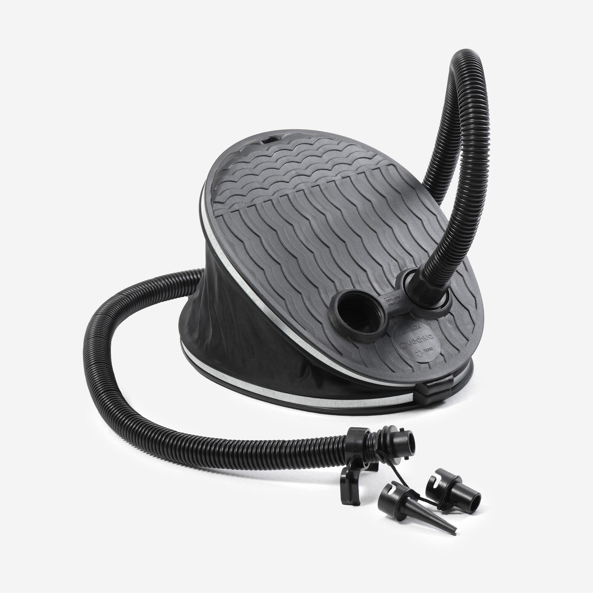 Quechua Portable Air Pump for Inflatable Mattresses, Pool Floats & Sports Balls - Lightweight Foot Pump for Camping, Travel & Home Use