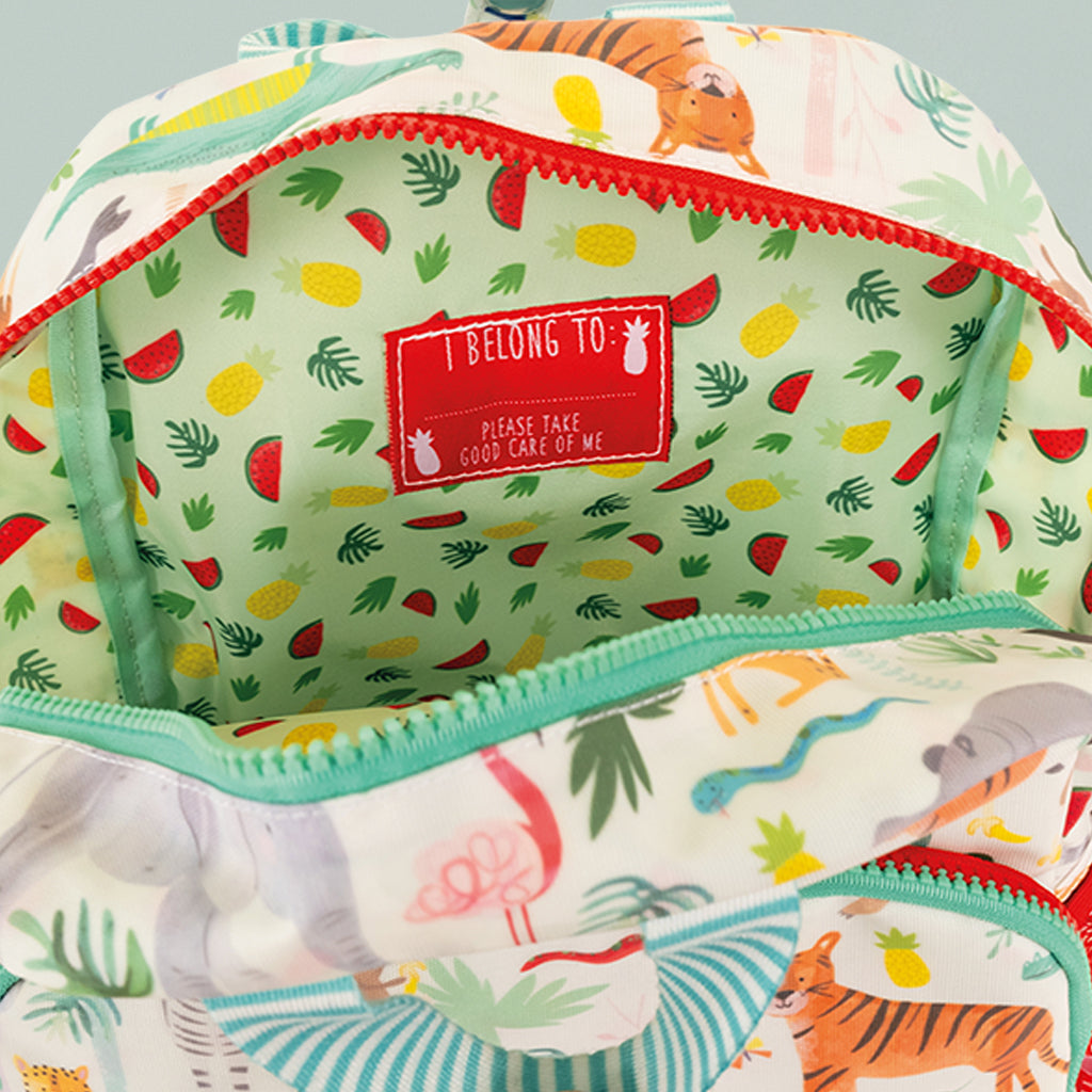 Floss & Rock Jungle Print Backpack for School, Travel & Outdoor Adventures - Stylish & Durable Kids & Teens Backpack