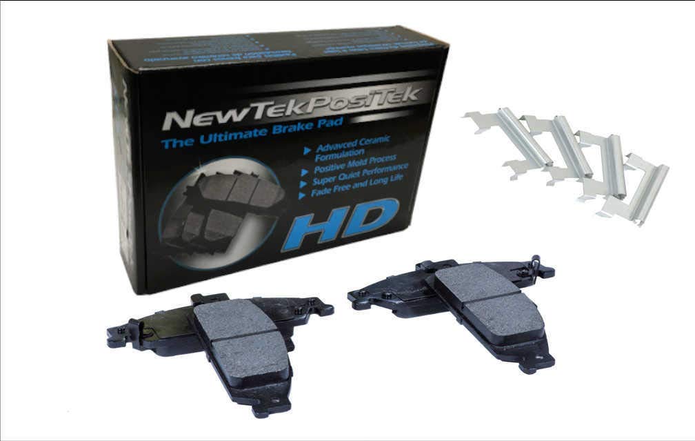CD904H Front Ultimate Ceramic Brake Pads with Hardware Kit - Low Noise, High Performance Braking for Cars, Trucks & SUVs | Perfect for Daily Commuting & Mountain Driving
