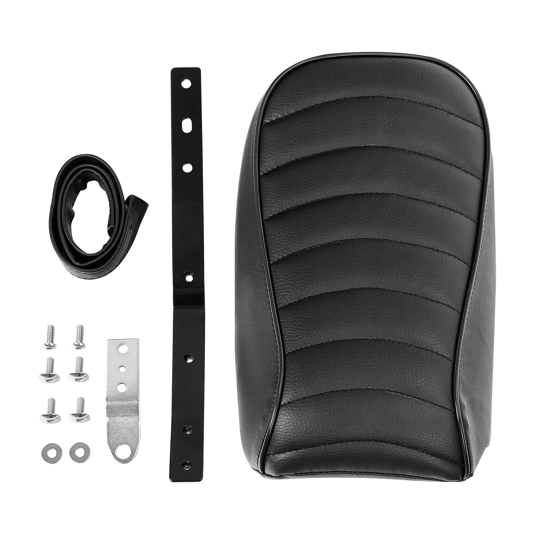 TCT-MOTORPARTS Rear Passenger Seat Pillion Pad for Harley Sportster Iron 883 XL883N (2016-2022) & Iron 1200 XL1200NS (2018-2022) - Black Comfort Cushion for Two-Up Riding, Long Distance Cruising and Weekend Getaways