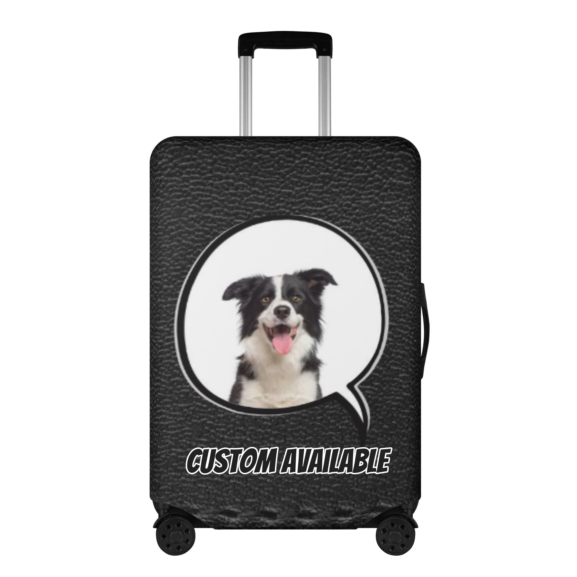 Custom Luggage Cover Personalized with Photo & Text - Creative Travel Suitcase Protector for 18-32 Inch Bags - Washable Durable Baggage Cover - Perfect Gift for Family & Friends - Ideal for Airports, Vacations & Business Trips