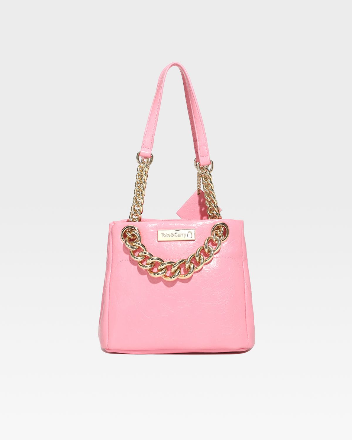 Baby Pink Leather Mini Tote Bag for Women - Stylish & Lightweight Everyday Handbag for Work, Shopping & Travel