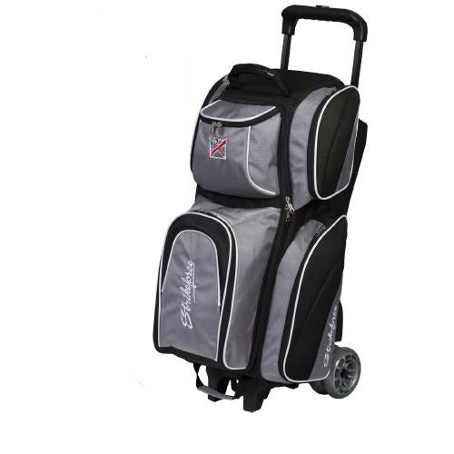 KR Strikeforce Apex Triple Roller Silver Bowling Bag - Durable & Lightweight for Tournaments & League Play - Perfect for Pro & Casual Bowlers