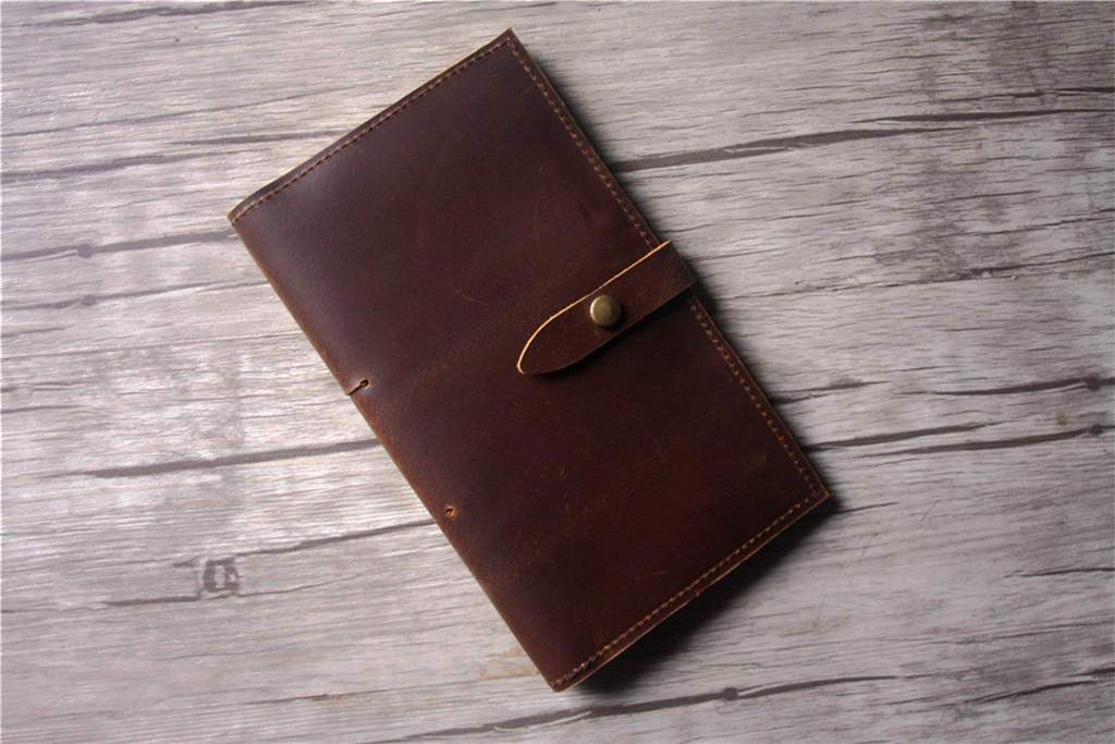 Premium Custom Brown Leather Travelers Notebook - Refillable Journal with Pen Holder & Gift Box - Perfect for Travel, Writing & Bullet Journaling