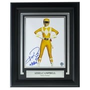 Aisha Campbell Yellow Ranger Autographed 8x10 Framed Power Rangers Photo - Perfect for Collectors, Fans, and Home Theater Decor