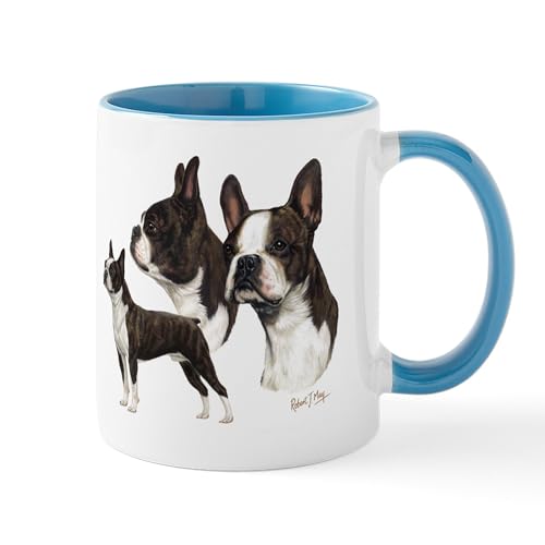 White/Blue Inside - Boston Terrier Mug