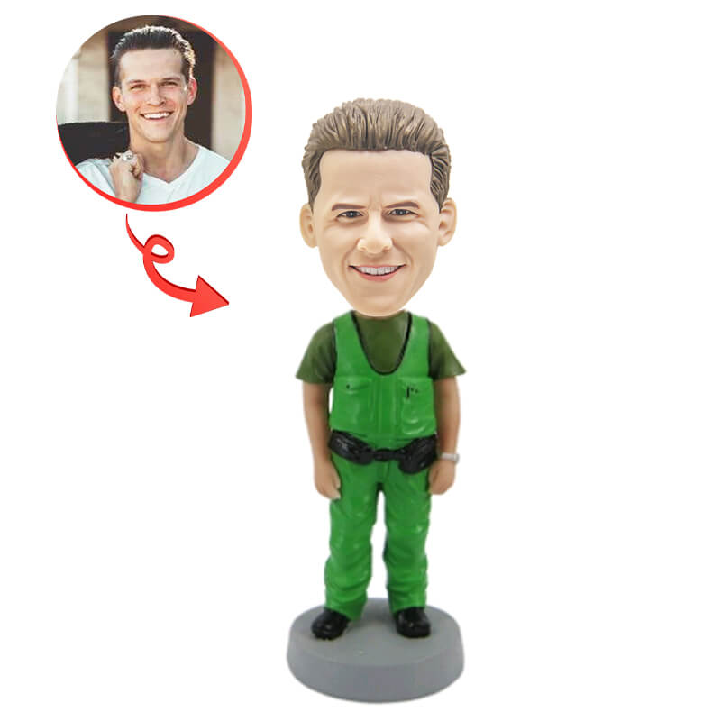 Custom Workman Bobblehead - Personalized Uniform Figurine for Office Decor, Gifts & Collectibles