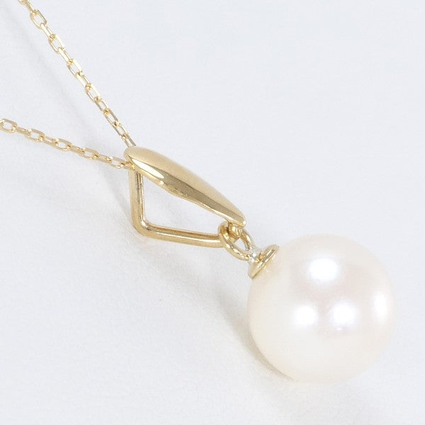 18K Yellow Gold Pearl Necklace for Women - Elegant Cultured Pearl Jewelry Gift for Brides, Anniversaries & Special Occasions