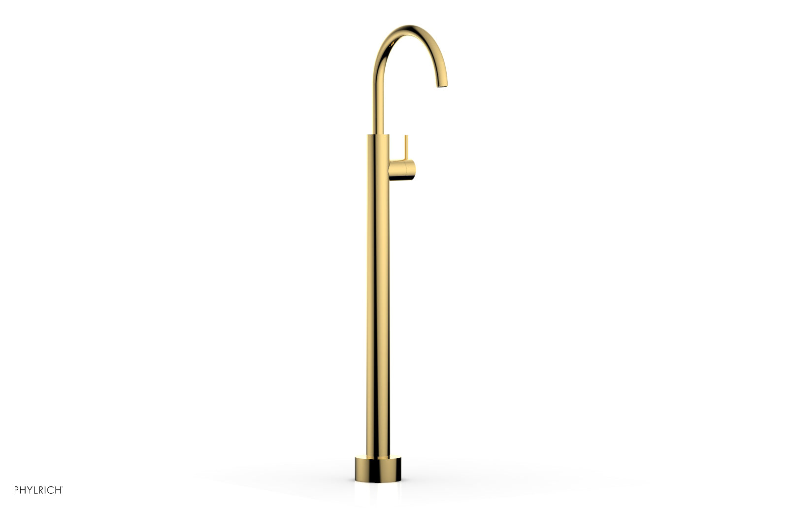 BASIC II Tall Floor Mount Tub Filler with Lever Handle - Model 230 45 02 - Perfect for Modern Bathroom Renovations and Spa-Like Bathtub Installations